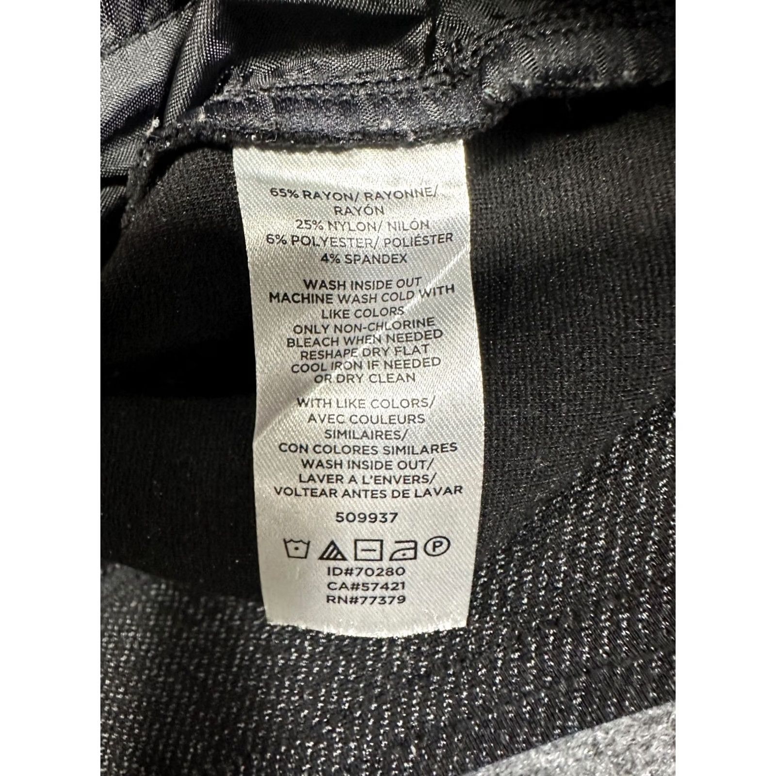 Ann Taylor Ann Taylor Pants Womens Medium Black Knit Tapered Stretch Pull On Flat Front Size 32" / US 10 / IT 46 - 5 Thumbnail