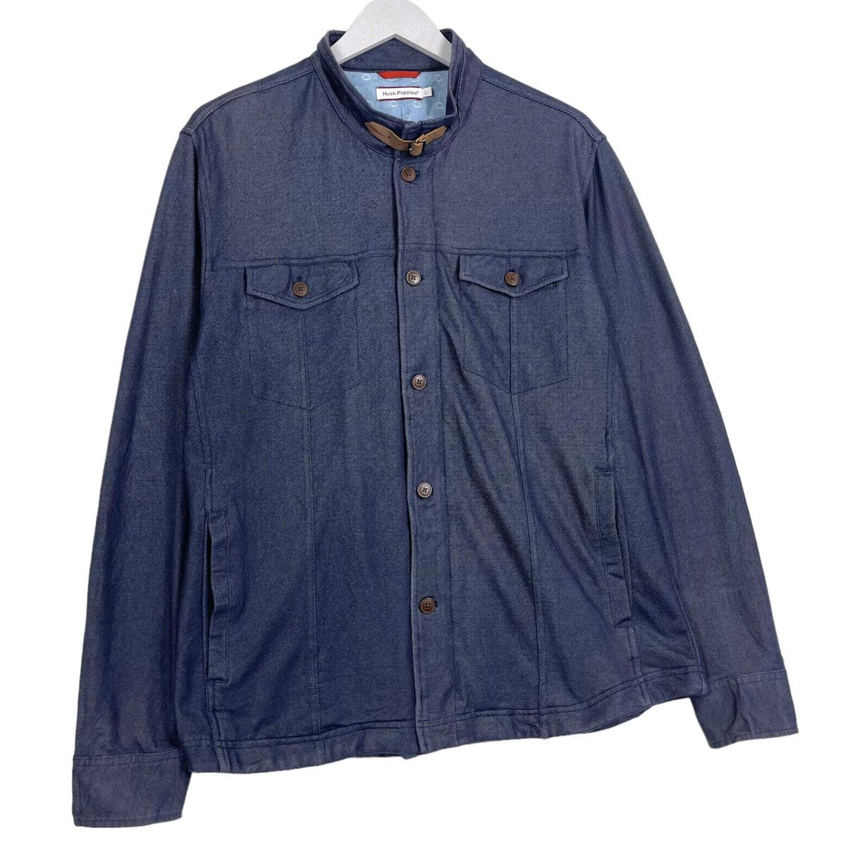 Hush Puppies × Japanese Brand × Vintage 💥HUSH PUPPIES SUNFADED LINEN BIKER JACKET Size US L / EU 52-54 / 3 - 3 Thumbnail