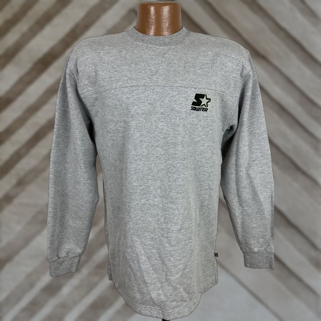 Starter VINTAGE Starter 90s Y2K Heather Gray Sweatshirt MENS S Crewneck Boxy ST AINS Size US S / EU 44-46 / 1 - 1 Thumbnail