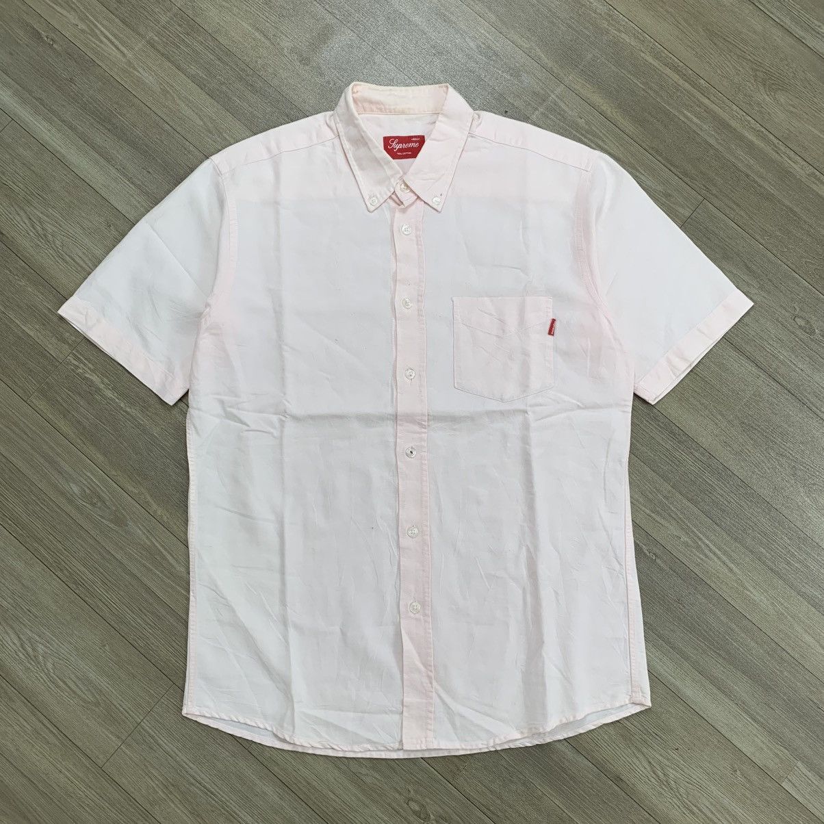 Supreme Supreme Button Down Pink Shirt Size US M / EU 48-50 / 2 - 1 Thumbnail