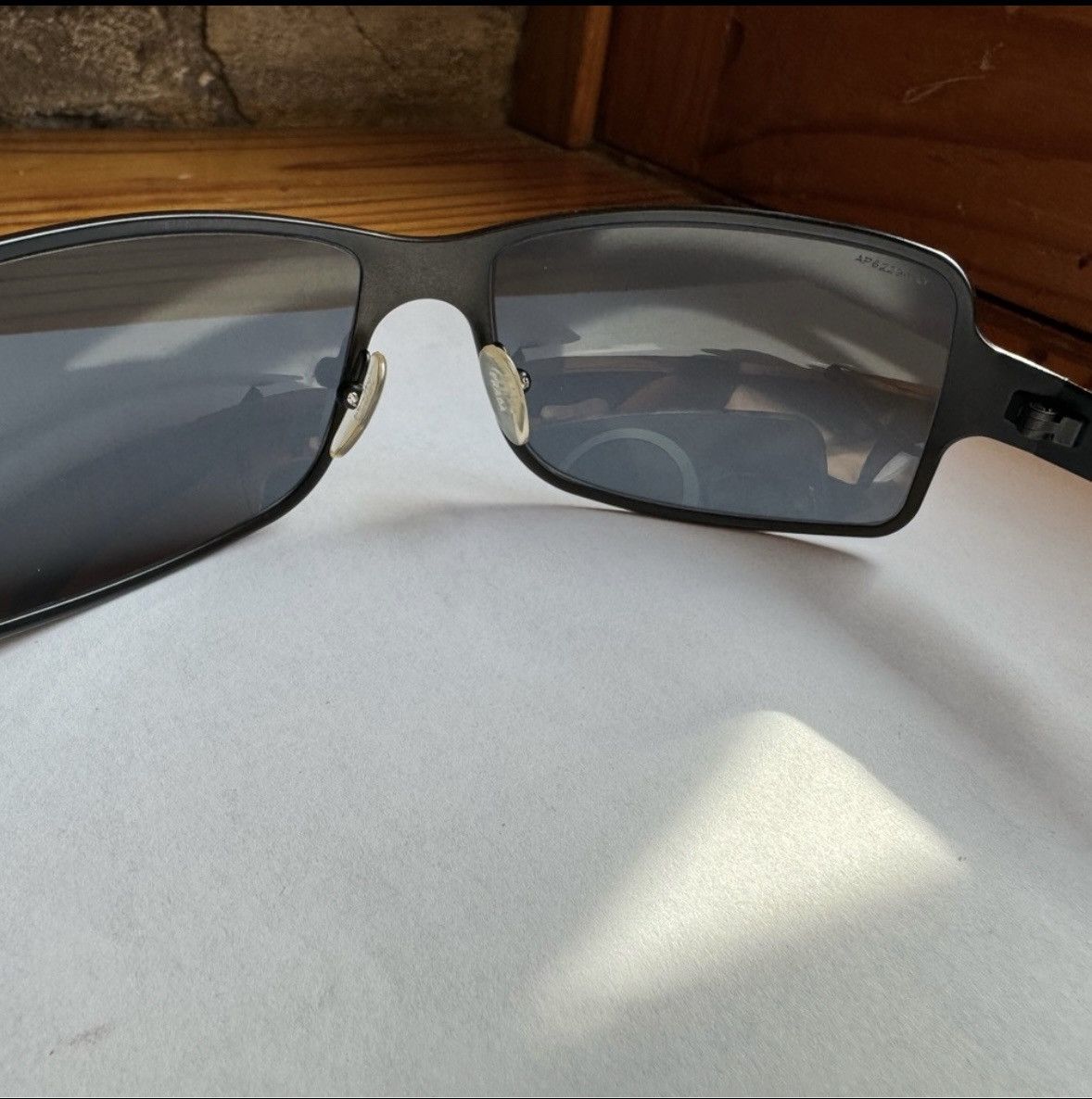 Prada Prada SPR 60F Aviator Sunglasses Black Metal Frame Size ONE SIZE - 6 Thumbnail