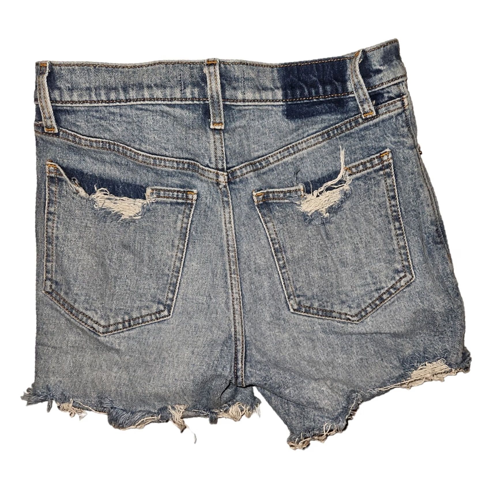 Abercrombie & Fitch Abercrombie & Fitch Jeans Shorts Womens Blue High Rise 4" Denim Cut-Off Size 26" / US 2 / IT 38 - 7 Thumbnail