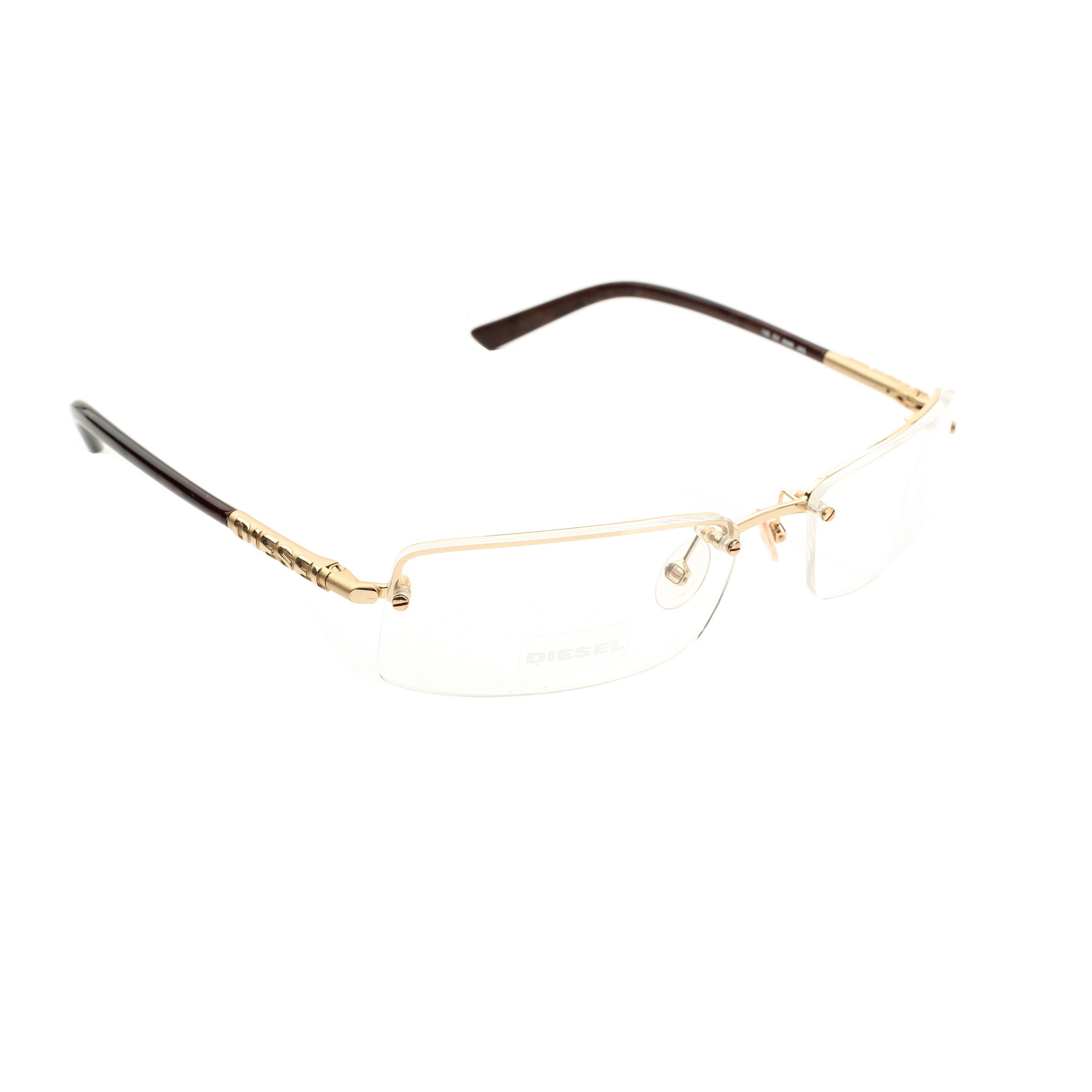 Diesel '00s Gold Signature Rimless Glasses