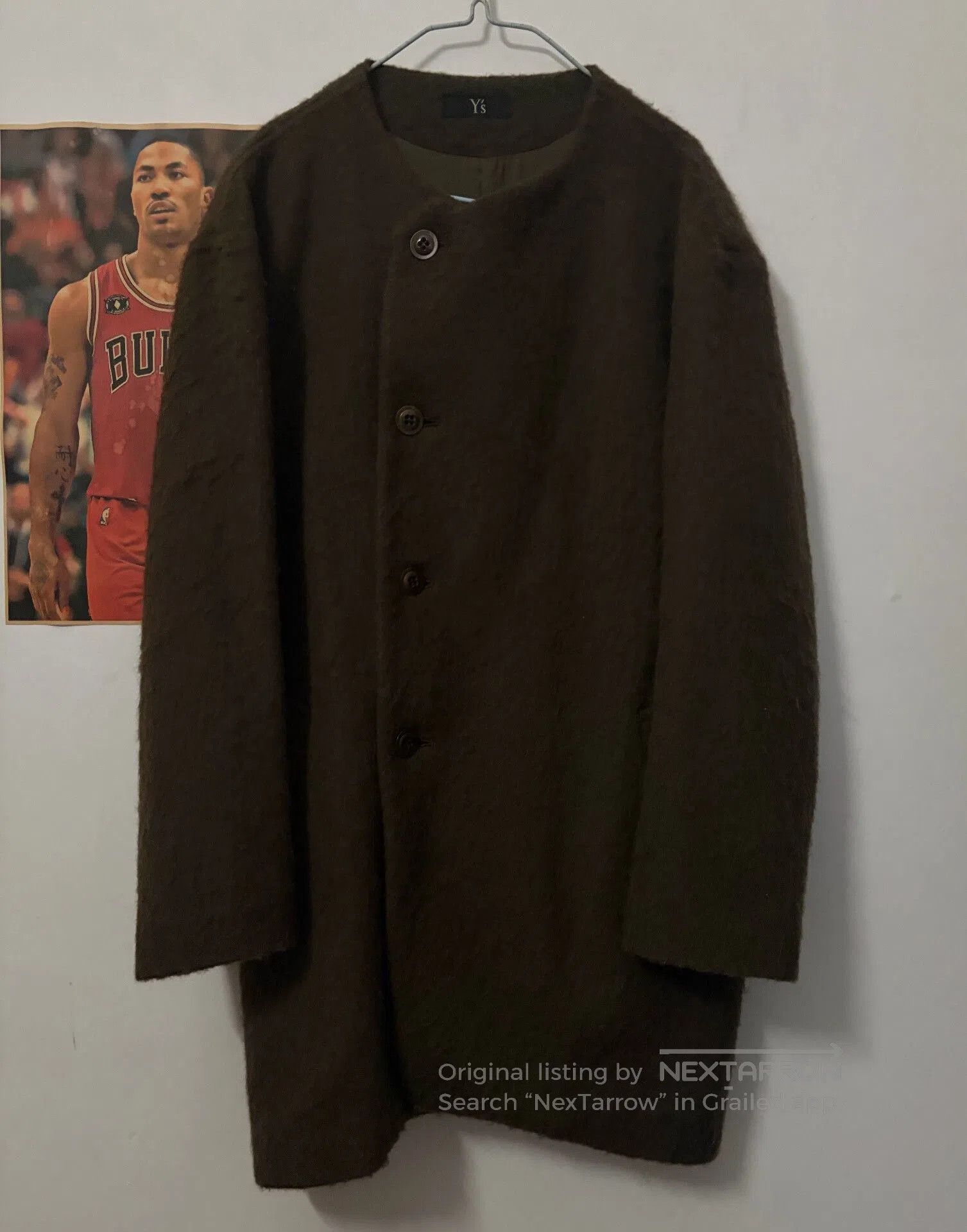 Yohji Yamamoto Yohji Yamamoto Long Uncollared Jacket. Size M / US 6-8 / IT 42-44 - 2 Thumbnail