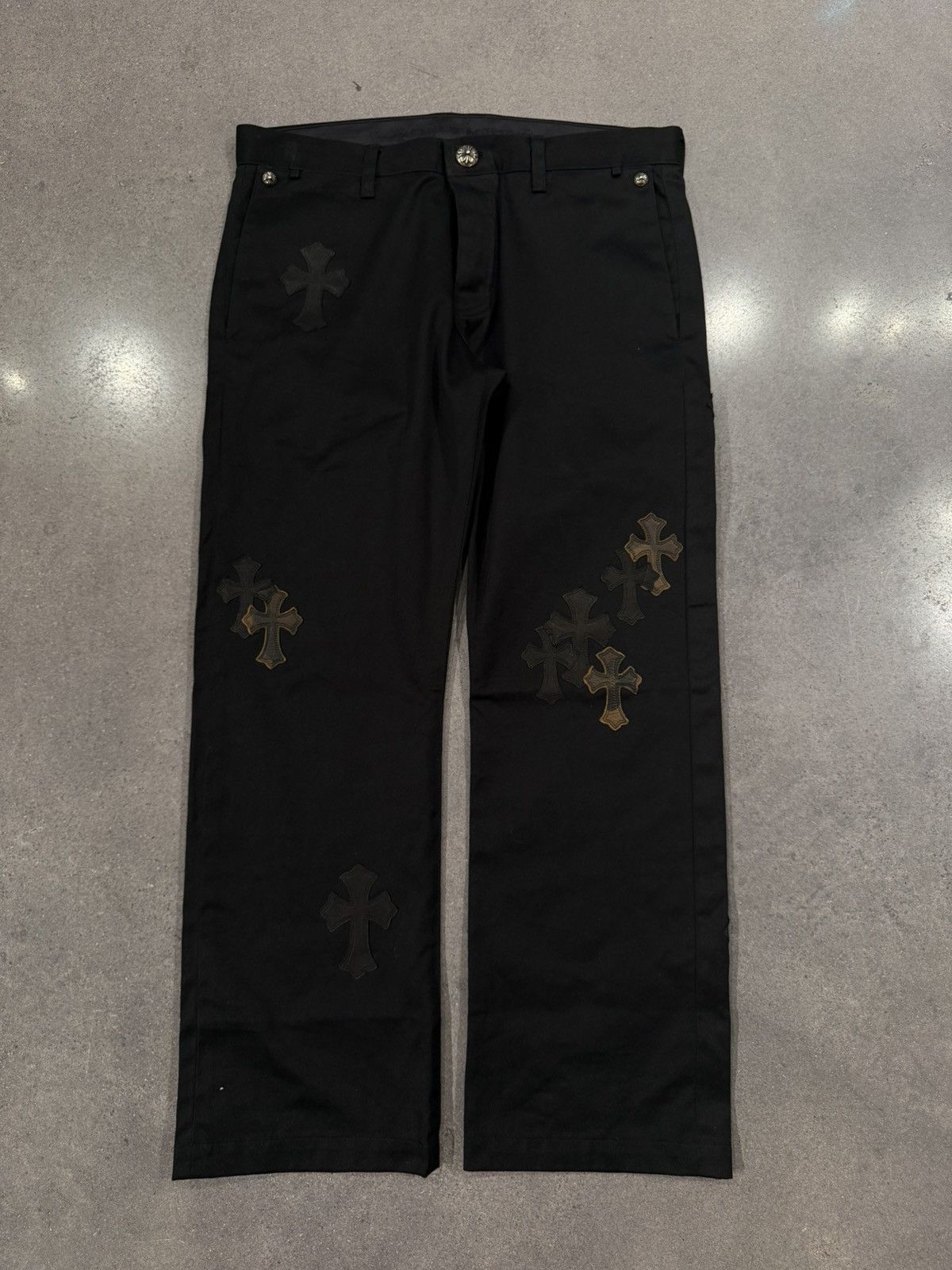 Chrome Hearts Chrome Hearts Black Camo Cross Patch Chino Pants Size US 36 / EU 52 - 1 Thumbnail