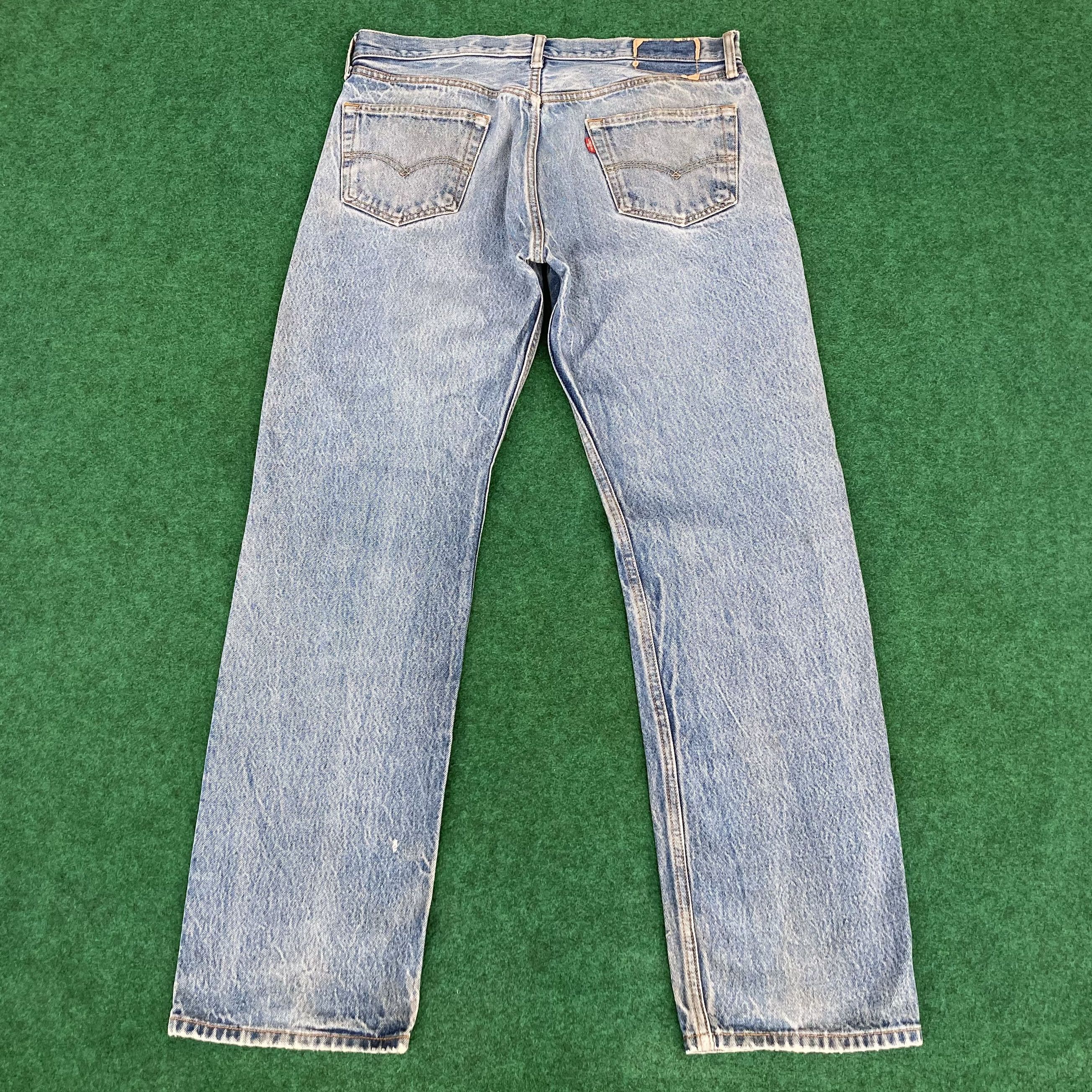 Levi's × Vintage Vtg Levis 501 Distressed Ripped Sz 34 Denim Jeans Size US 34 / EU 50 - 13 Thumbnail