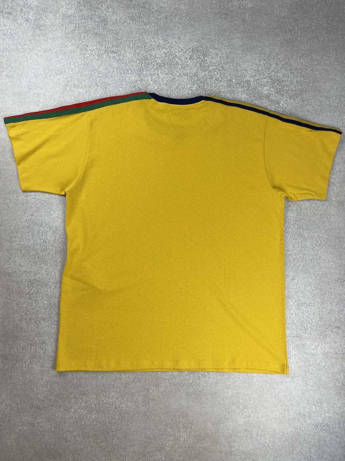 Adidas × Gucci Gucci x Adidas Cotton Jersey T-Shirt Yellow Size US M / EU 48-50 / 2 - 11 Thumbnail