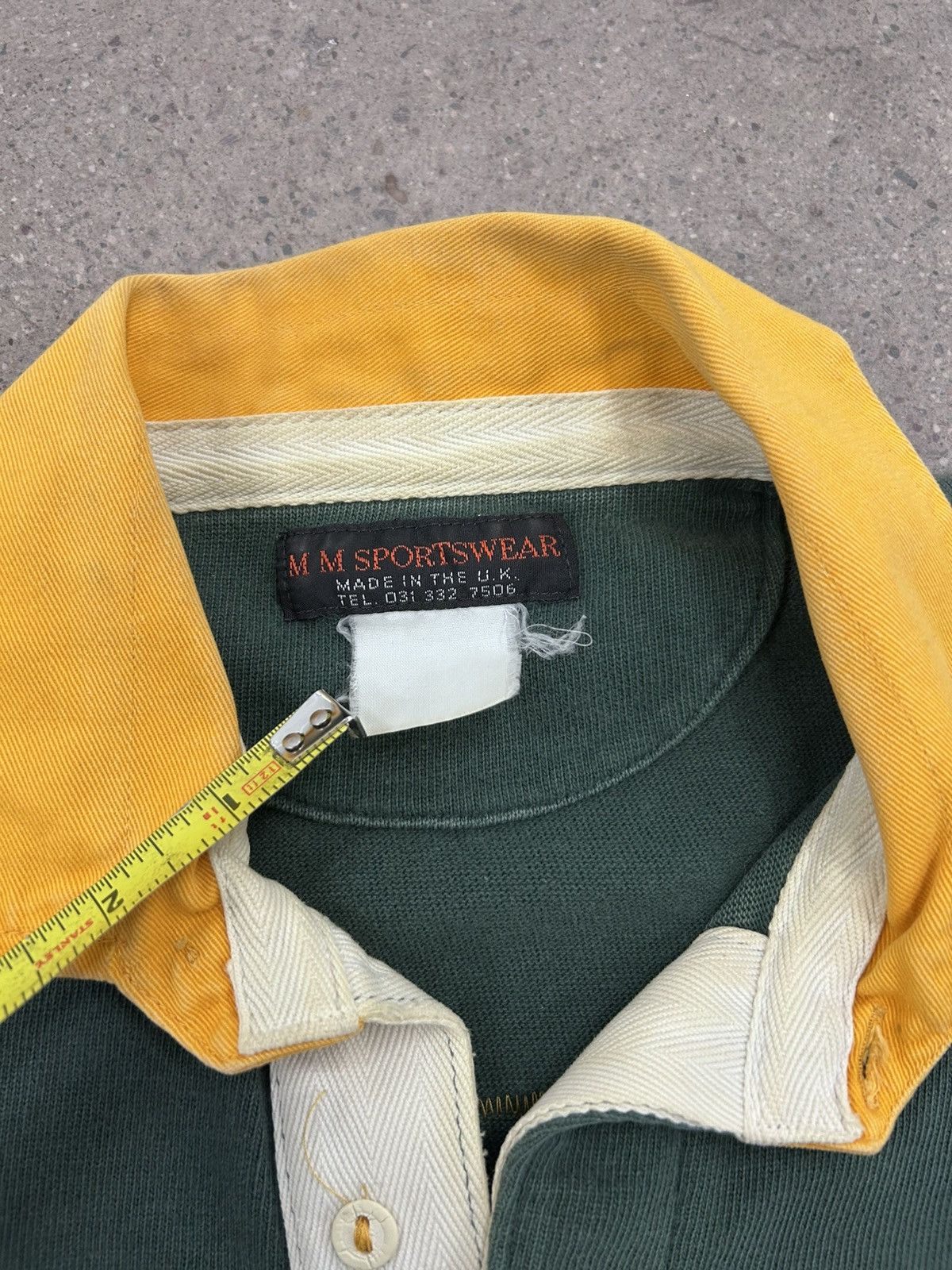 Vintage Vintage 80s Two Tone Rare Rugby Shirt Green size large Size US L / EU 52-54 / 3 - 4 Thumbnail