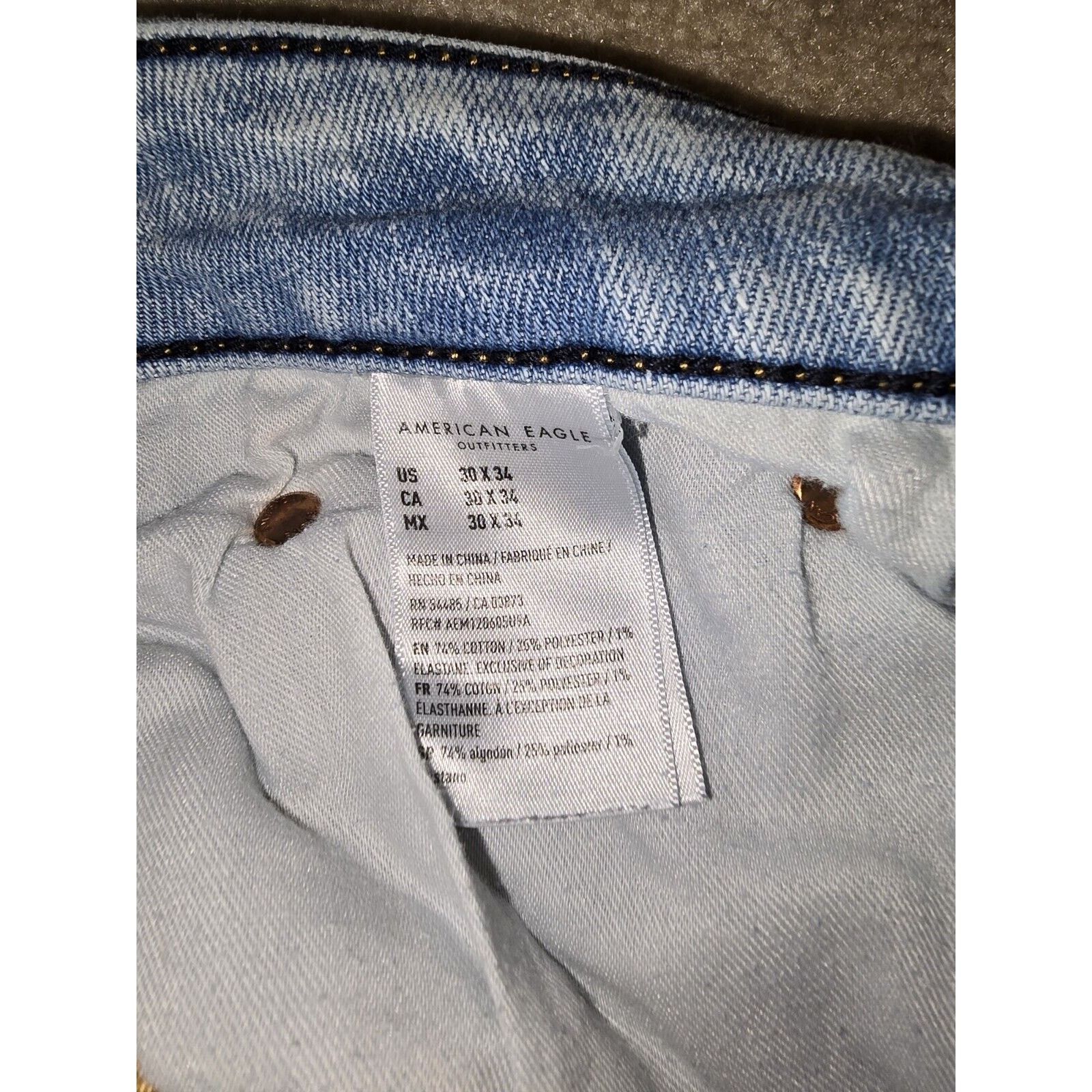 American Eagle Outfitters American Eagle Jeans Men 30X34 Athletic Skinny AirFlex Temp Size US 30 / EU 46 - 8 Thumbnail