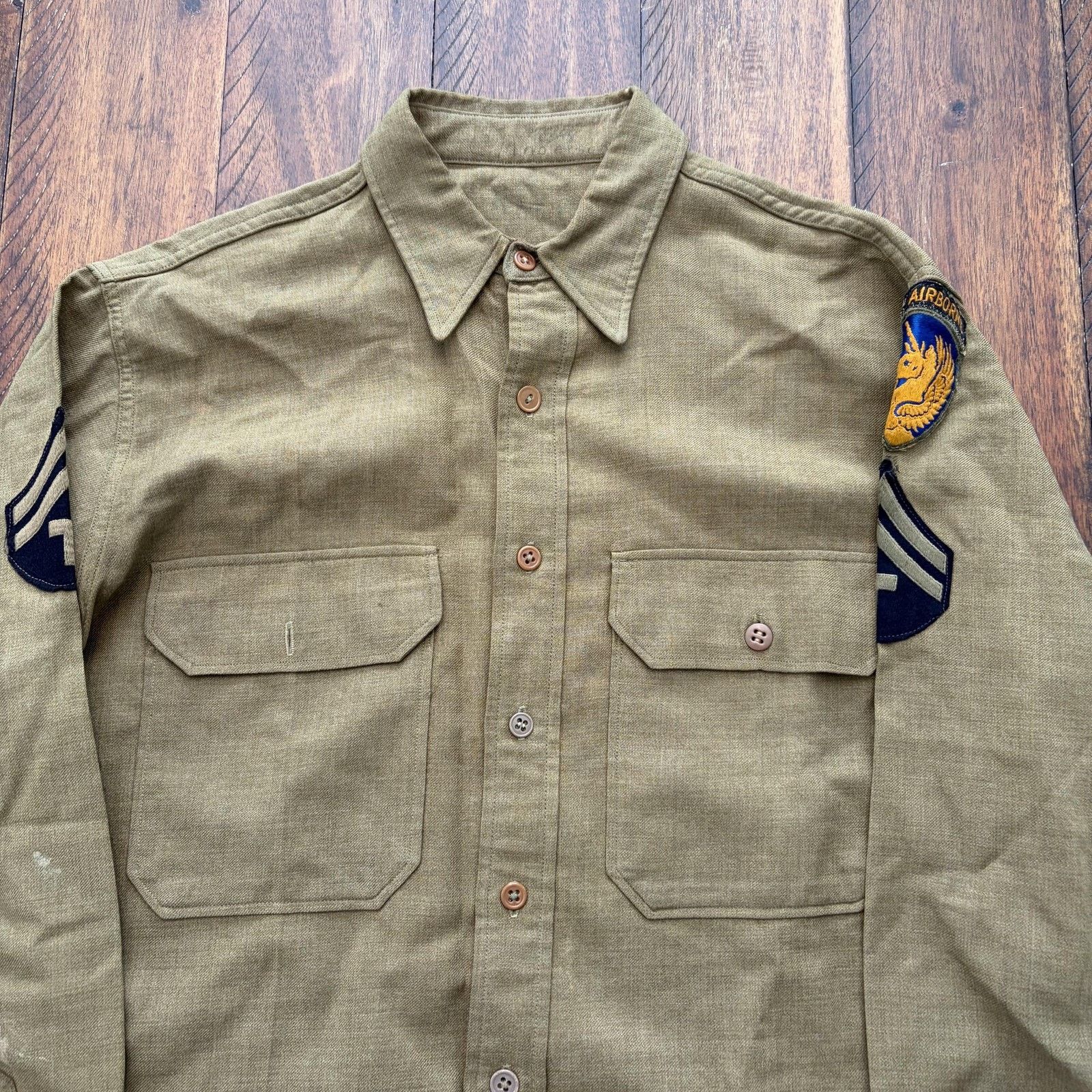 Vintage Vintage La Playa Marlboro Shirt Mens L Wool Blend 1940s Size US L / EU 52-54 / 3 - 3 Thumbnail