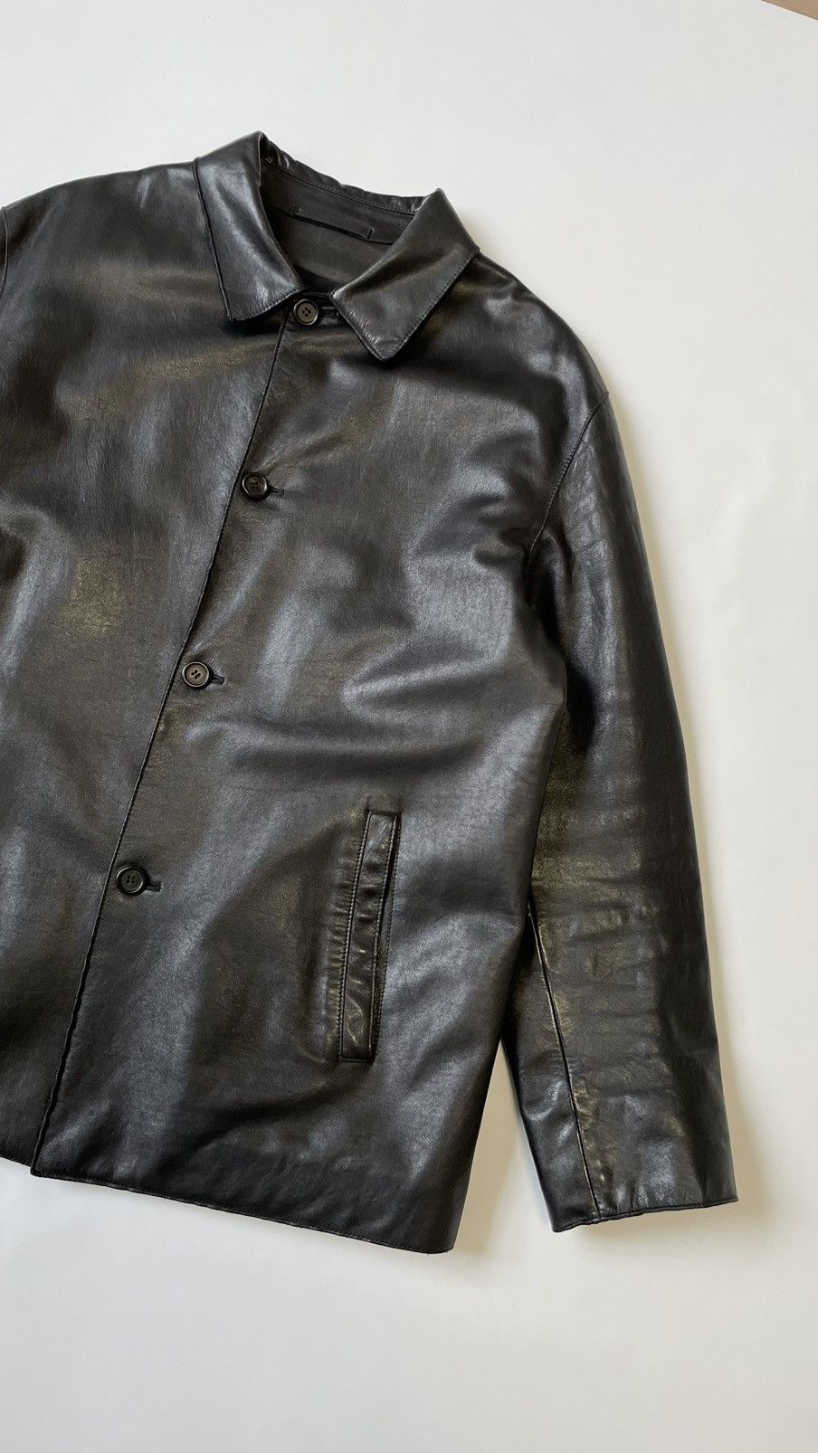 Prada A/W 2000 Black Leather Jacket Size US M / EU 48-50 / 2 - 4 Thumbnail