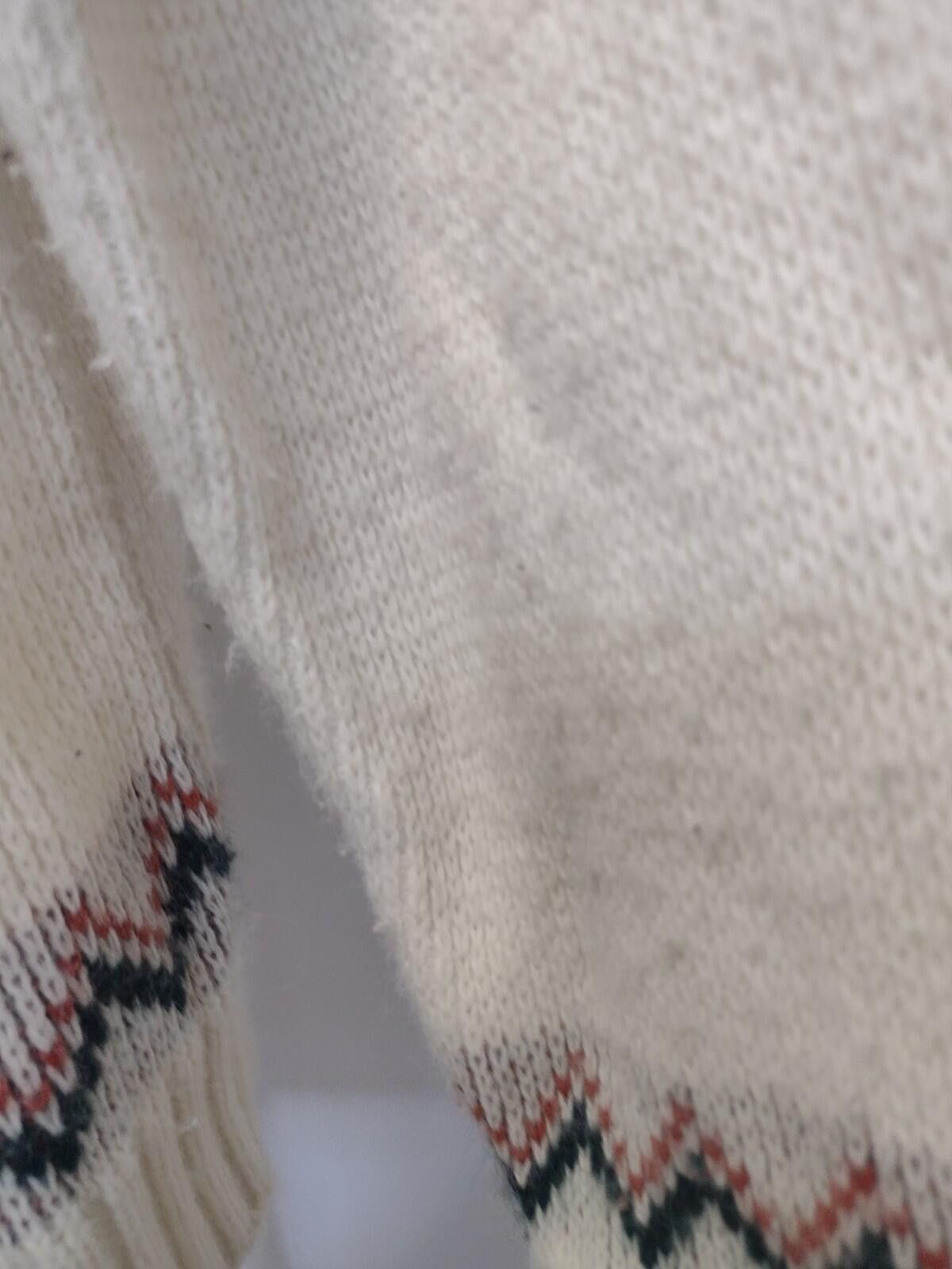 Other 80s McBriar Fair Isle Sweater M Cream Rust Green Nordic Knit Size US M / EU 48-50 / 2 - 9 Thumbnail