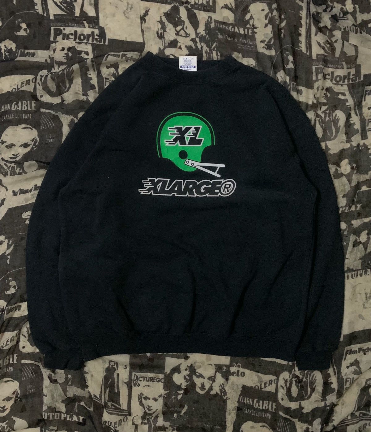 X-LARGE 💥Vintage 90s XLarge Helmet Sweatshirt Size US L / EU 52-54 / 3 - 1 Thumbnail