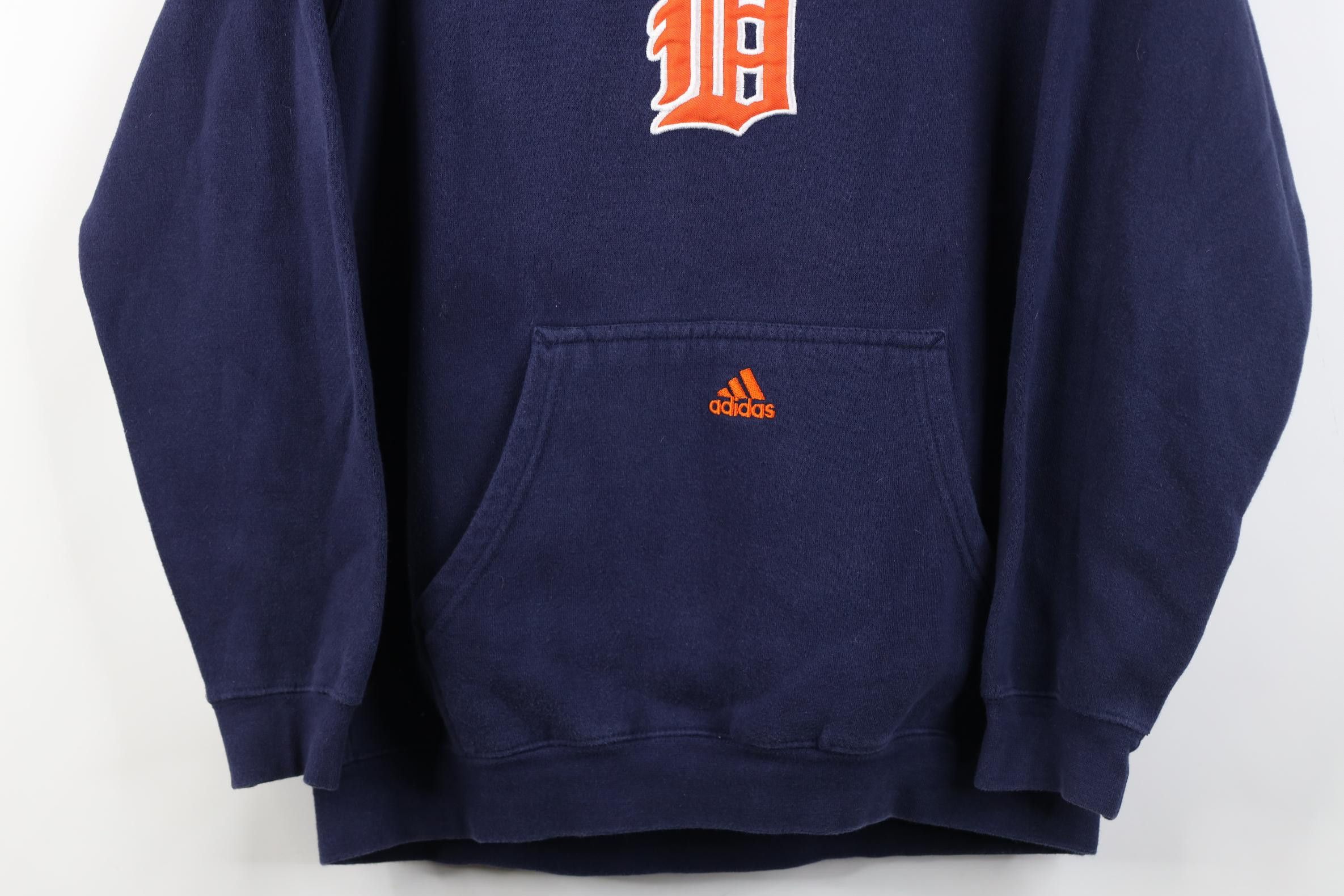 Adidas Vintage Adidas Tigers Baseball Hoodie Sweatshirt Blue Size S / US 4 / IT 40 - 3 Thumbnail