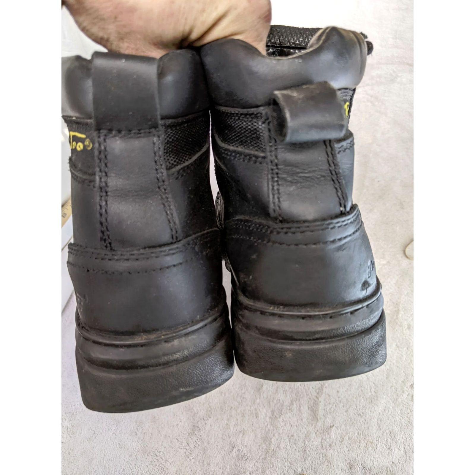 Vintage AdTec Mens 8.5 Steel Toe Leather Work Boots Black ASTM F2413 Size US 9 / IT 39 - 7 Thumbnail