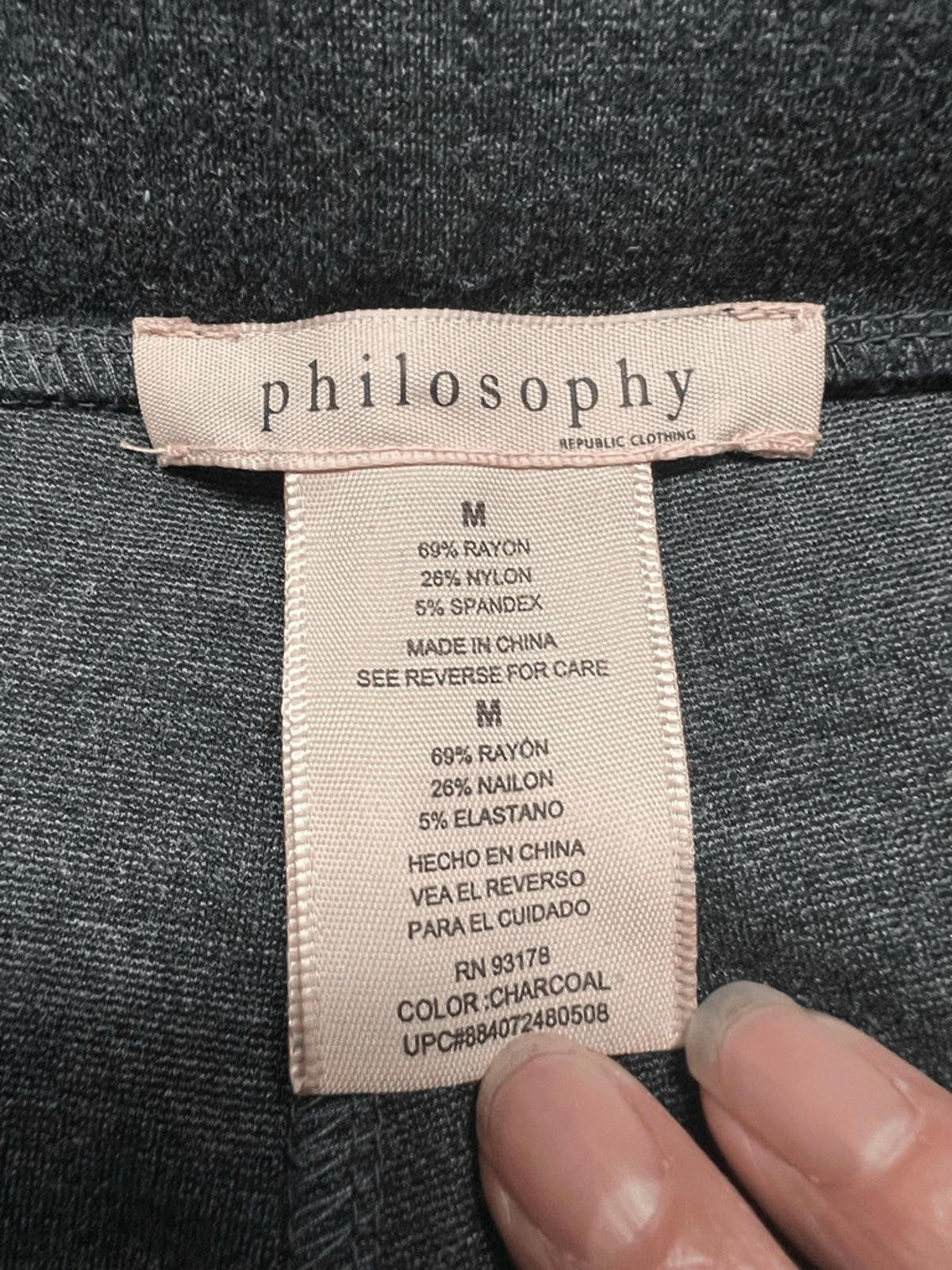Designer Philosophy Gray Legging Sz M NWT Size 32" / US 10 / IT 46 - 3 Thumbnail