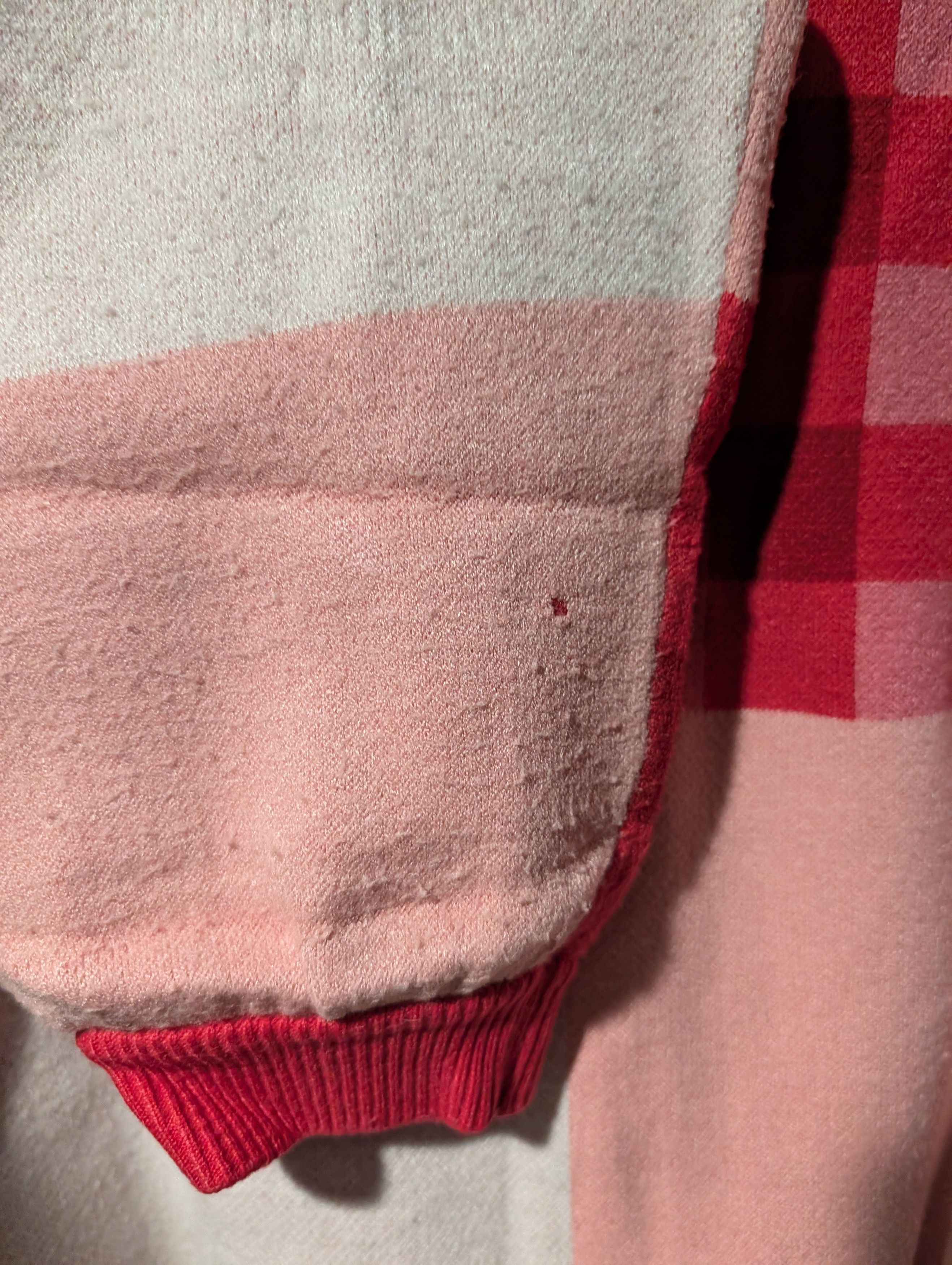 Strawberry Strawberry Shortcake Cardigan Sweater Pink Gingham Patchwork Size L / US 10 / IT 46 - 11 Thumbnail