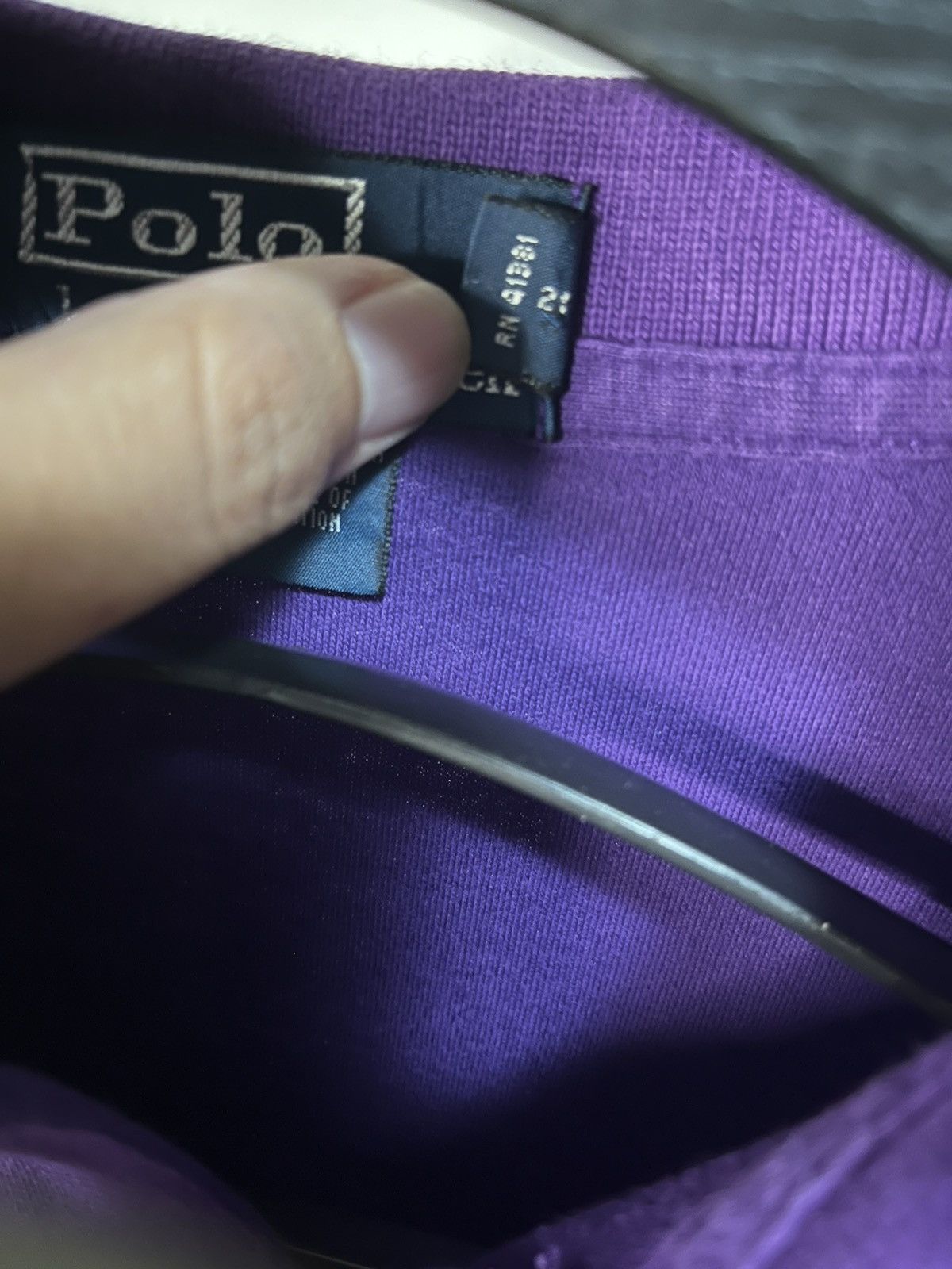 Polo Ralph Lauren Vintage Polo Ralph Lauren Purple Polo Shirt (Sz L) Size US L / EU 52-54 / 3 - 6 Thumbnail