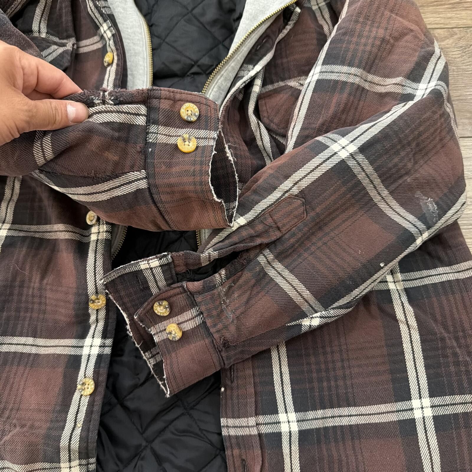 Other Vintage Plaid Flannel Jacket Hoodie Y2k Distressed Shacket M Size US M / EU 48-50 / 2 - 5 Thumbnail