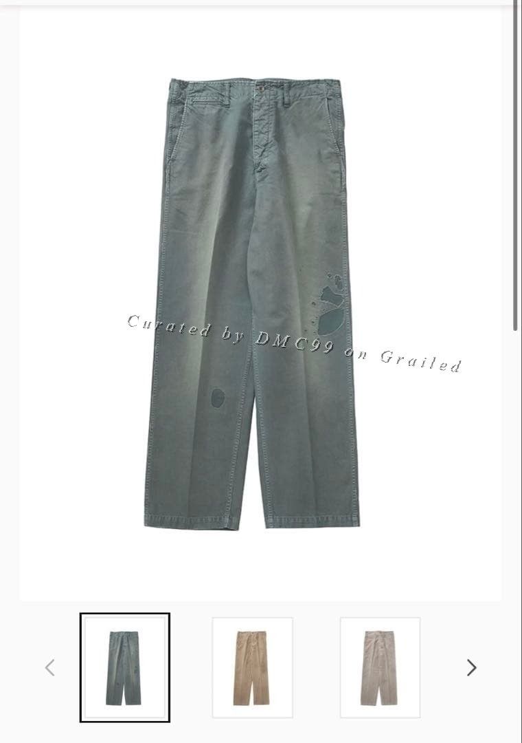 Visvim Visvim WALKER CHINO CRASH Patched Green | Grailed