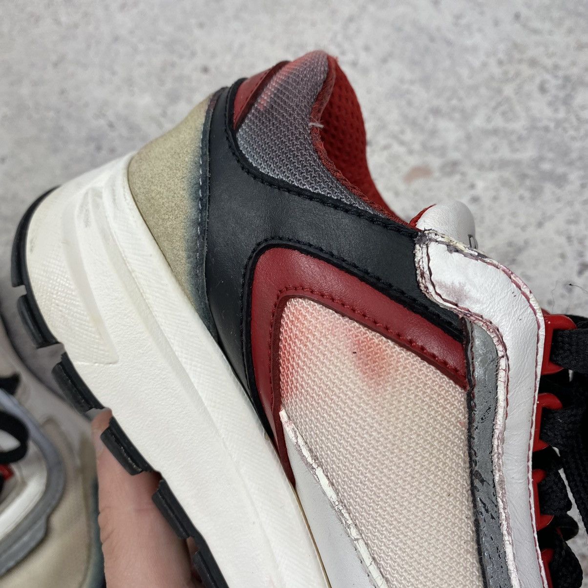 Authentic Prada Prax 01 White Leather Shoes 1E887L Sneakers