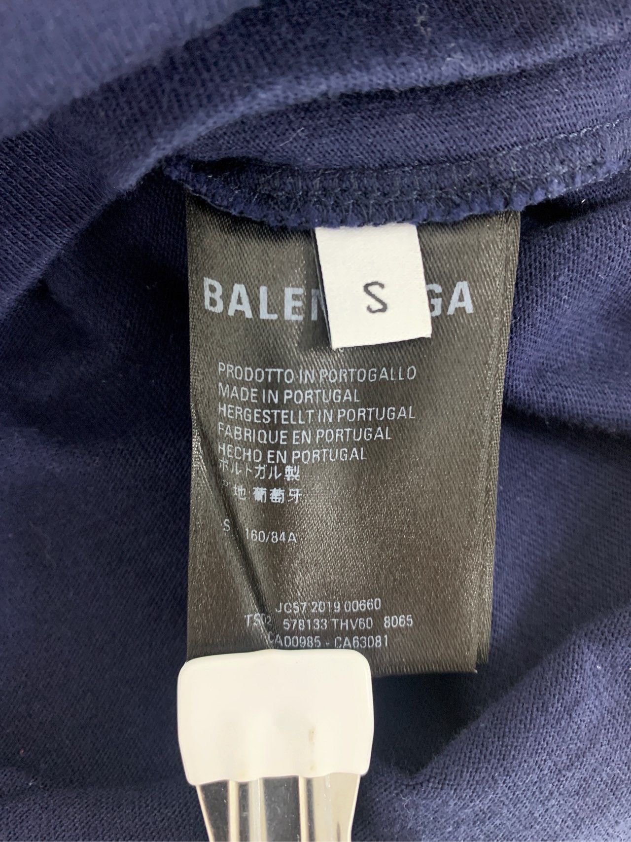 Balenciaga Balenciaga Parisienne navy blue t-shirt Size S / US 4 / IT 40 - 7 Thumbnail