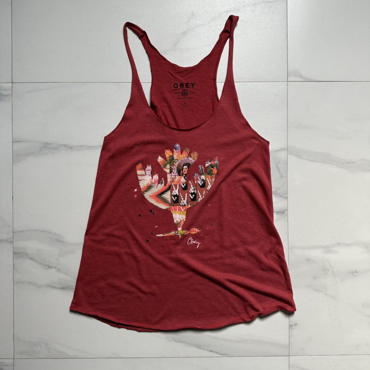 Obey × Shepard Fairey Vintage Y2K OBEY Tank Top Size M / US 6-8 / IT 42-44 - 2 Thumbnail