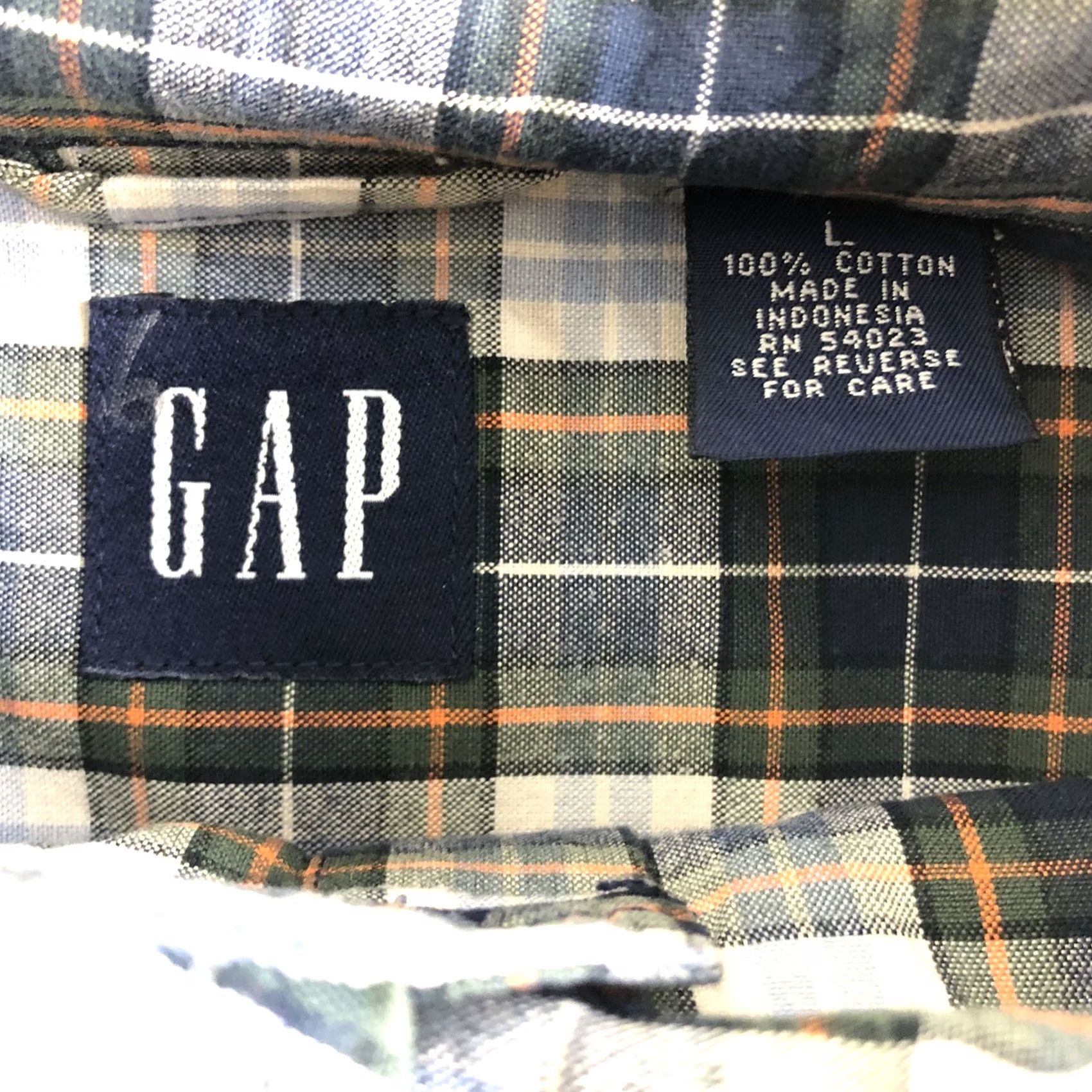 Gap Gap Mens Plaid Long Sleeve Shirt Large Blue Size US L / EU 52-54 / 3 - 6 Thumbnail
