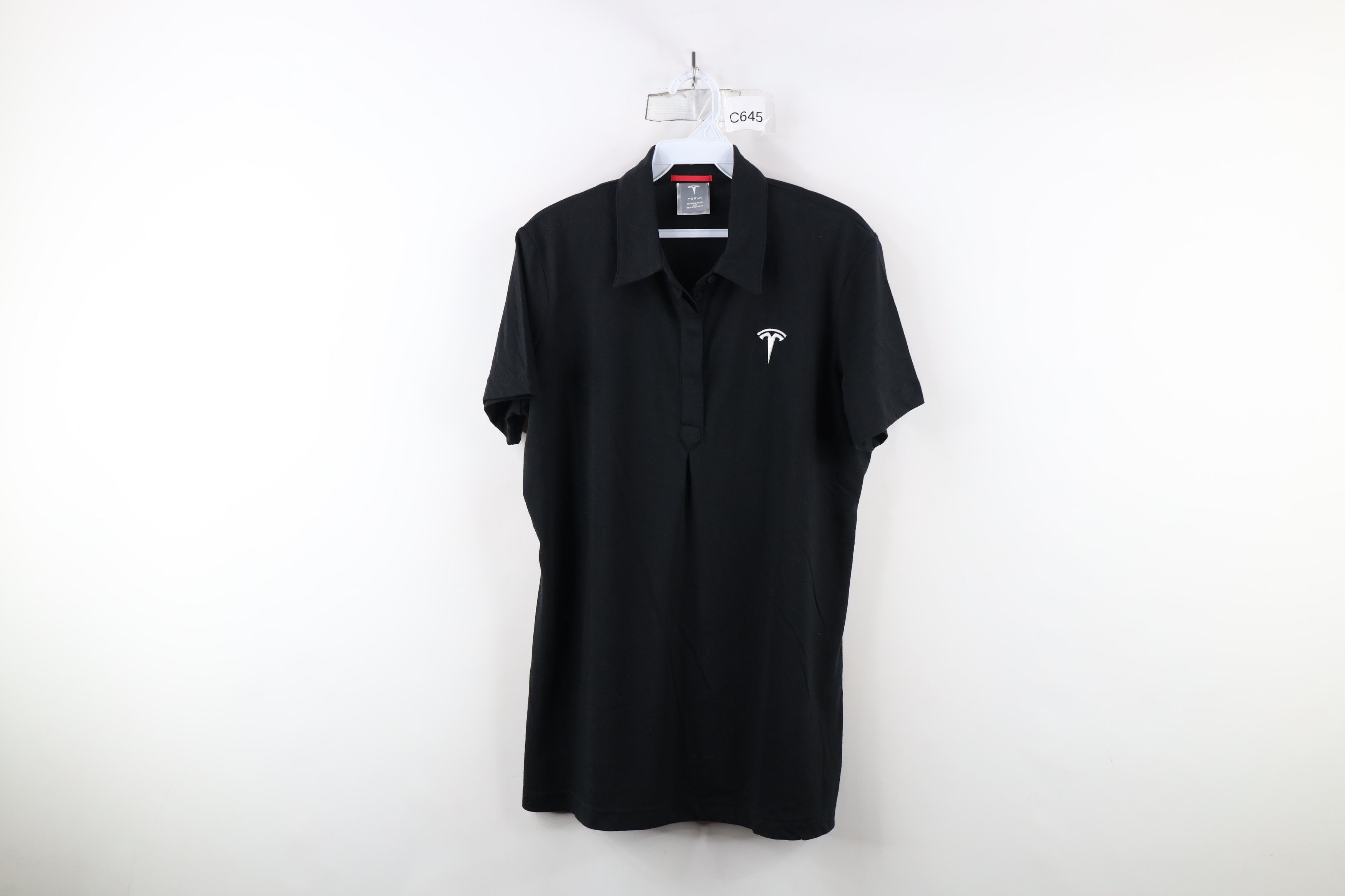Vintage Tesla Motors Classic Logo Short Sleeve Collared Polo Shirt Size L / US 10 / IT 46 - 1 Thumbnail