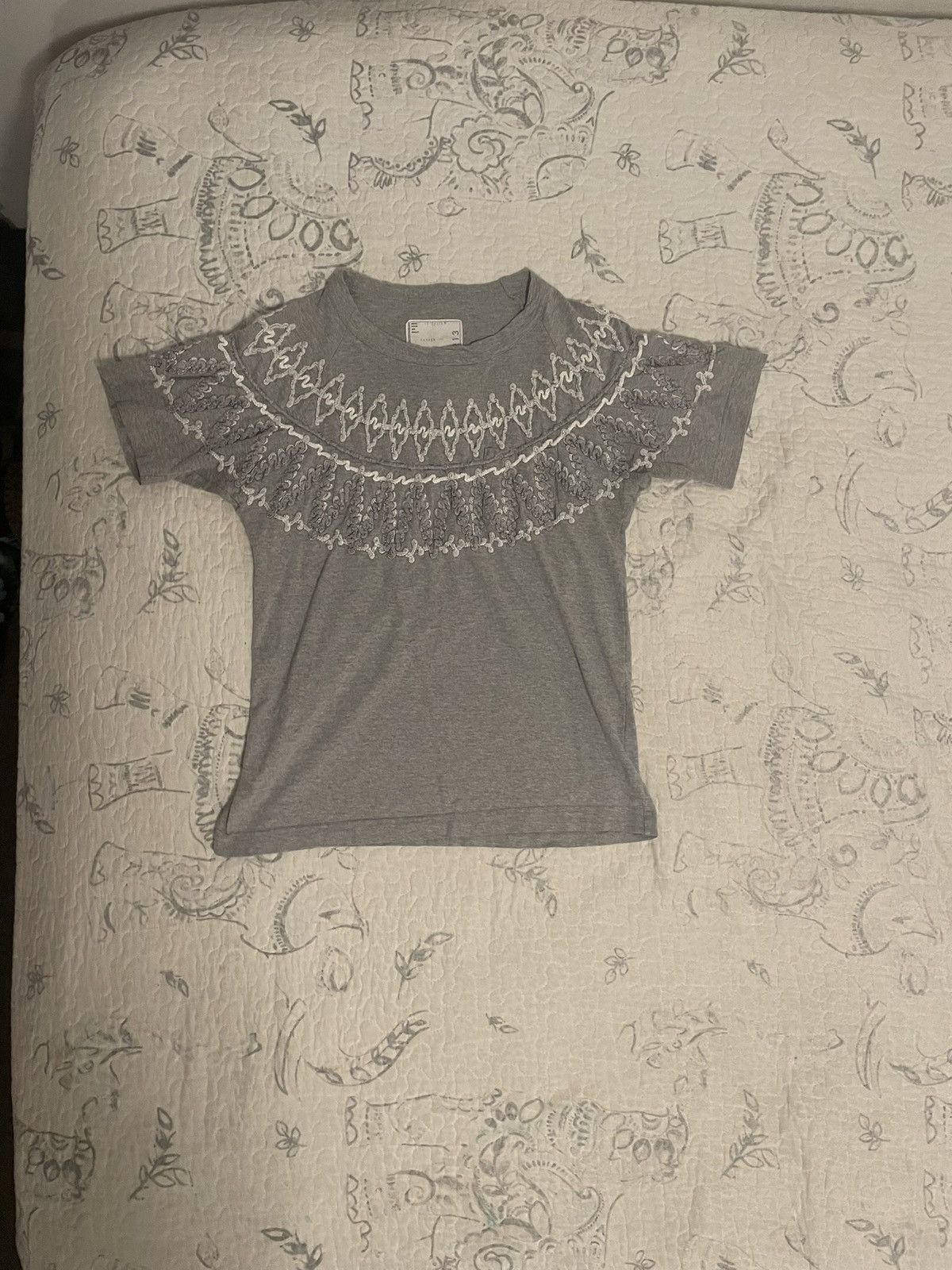Sacai Grey Sacai Tee Crescent Design Rick Size US S / EU 44-46 / 1 - 3 Thumbnail