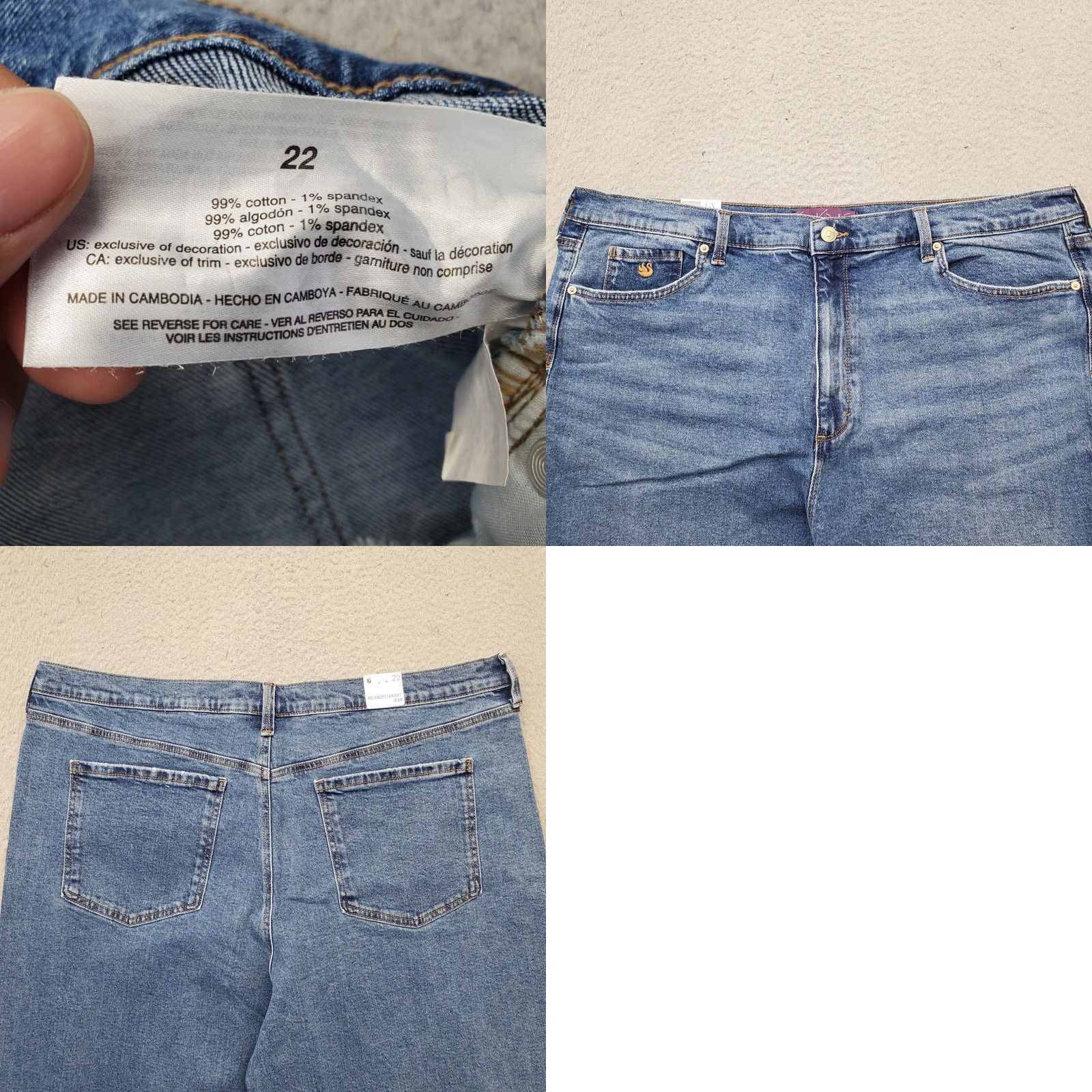 Gloria Vanderbilt Gloria Vanderbilt Jeans Womens 22 Blue Denim Stretch Relaxed Fit Straight Leg Jeans 22 Womens Blue Denim Stretch Relaxed Fit Straight Leg Mens? Size 40" / US 18 - 8 Thumbnail