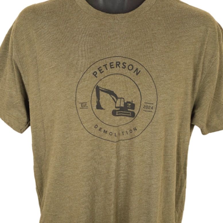 Next Level Next Level Excavator T Shirt Mens Large Green Construction Demolition / Cotton Blend / Crew Neck / Short Sleeve Size US L / EU 52-54 / 3 - 2 Thumbnail