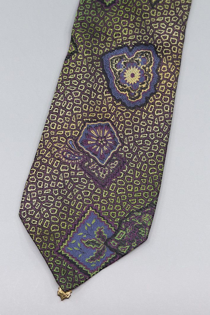 Other Vintage Alpi Silk Tie with Abstract Medallion Pattern Size ONE SIZE - 1 Thumbnail