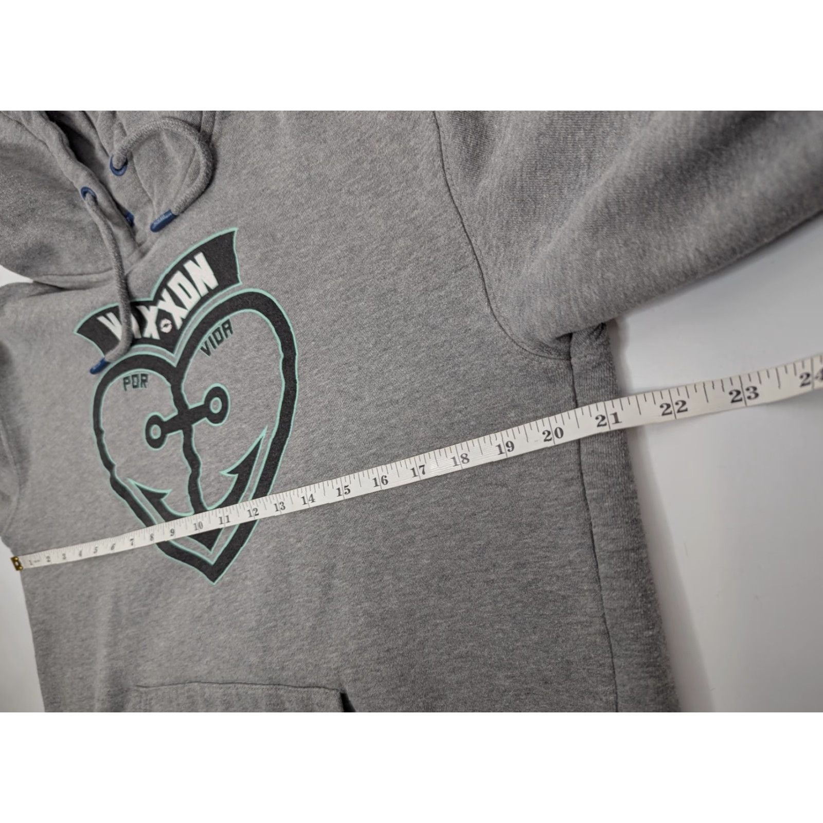 Vintage Dixxon Hoodie Women's M Gray Pullover Sweatshirt All Seasons Hooded Pockets Logo Tattoo Biker Size M / US 6-8 / IT 42-44 - 7 Thumbnail