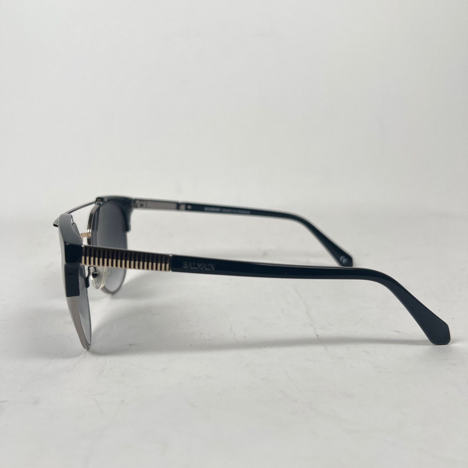 Balmain Balmain BL2533 Round Black Brow Bar Sunglasses Size ONE SIZE - 4 Thumbnail
