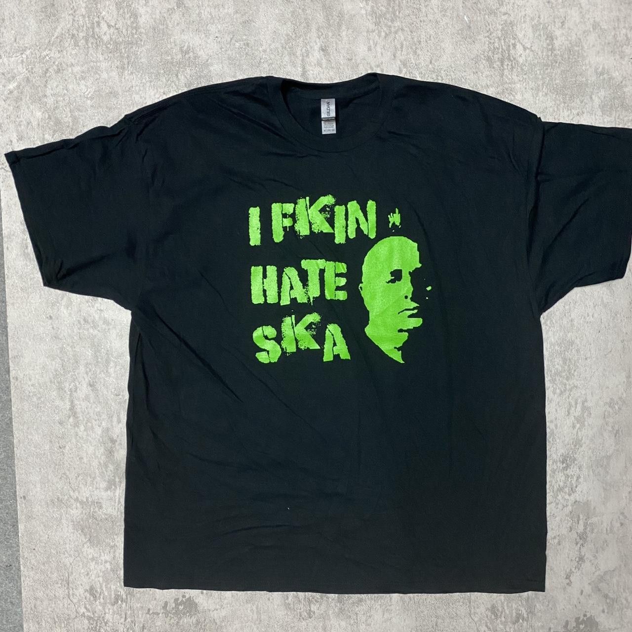 Gildan Black and green I F*ckin Hate Sika T-shirt #goth Size US XXL / EU 58 / 5 - 1 Thumbnail