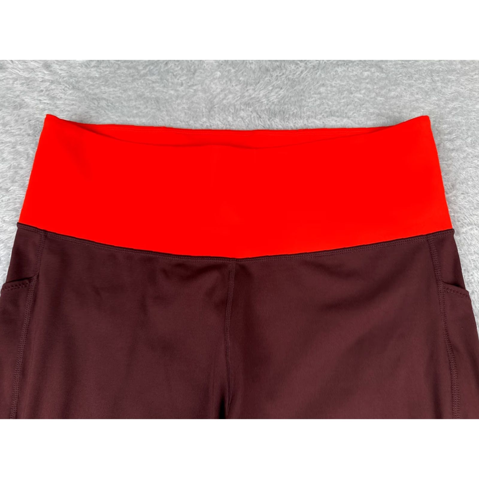 Athleta Athleta Pants Womens XL Red Orange High Rise 7/8 Tight Athleta Tenacity Leather Blend Tapered Leg 25 in Inseam Casual Athleisure Womens Size 40" / US 18 - 4 Thumbnail