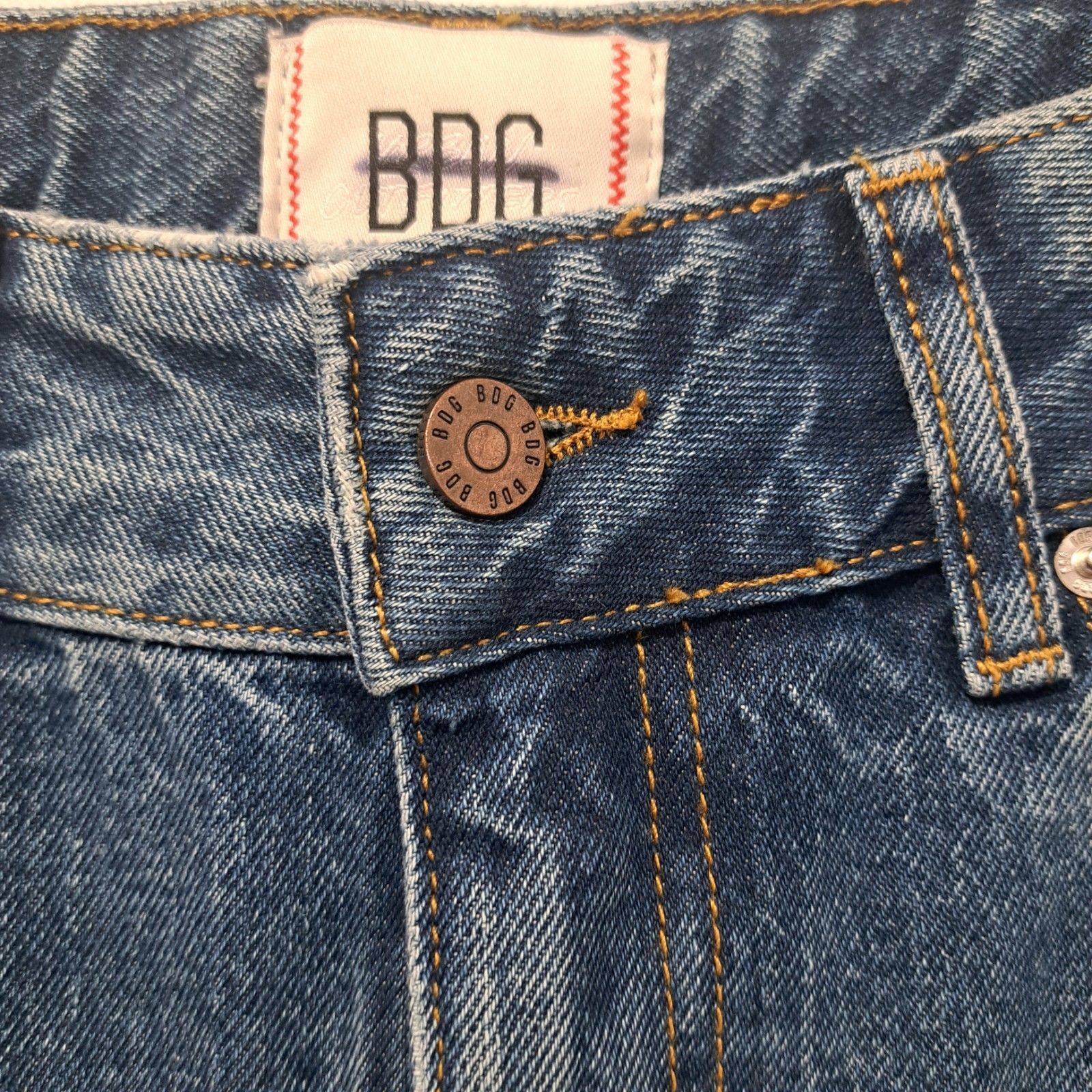 Bdg BDG Baggy Streetwear Wide Leg Cropped Jeans Size 31 Light Bl Size 31" - 7 Thumbnail