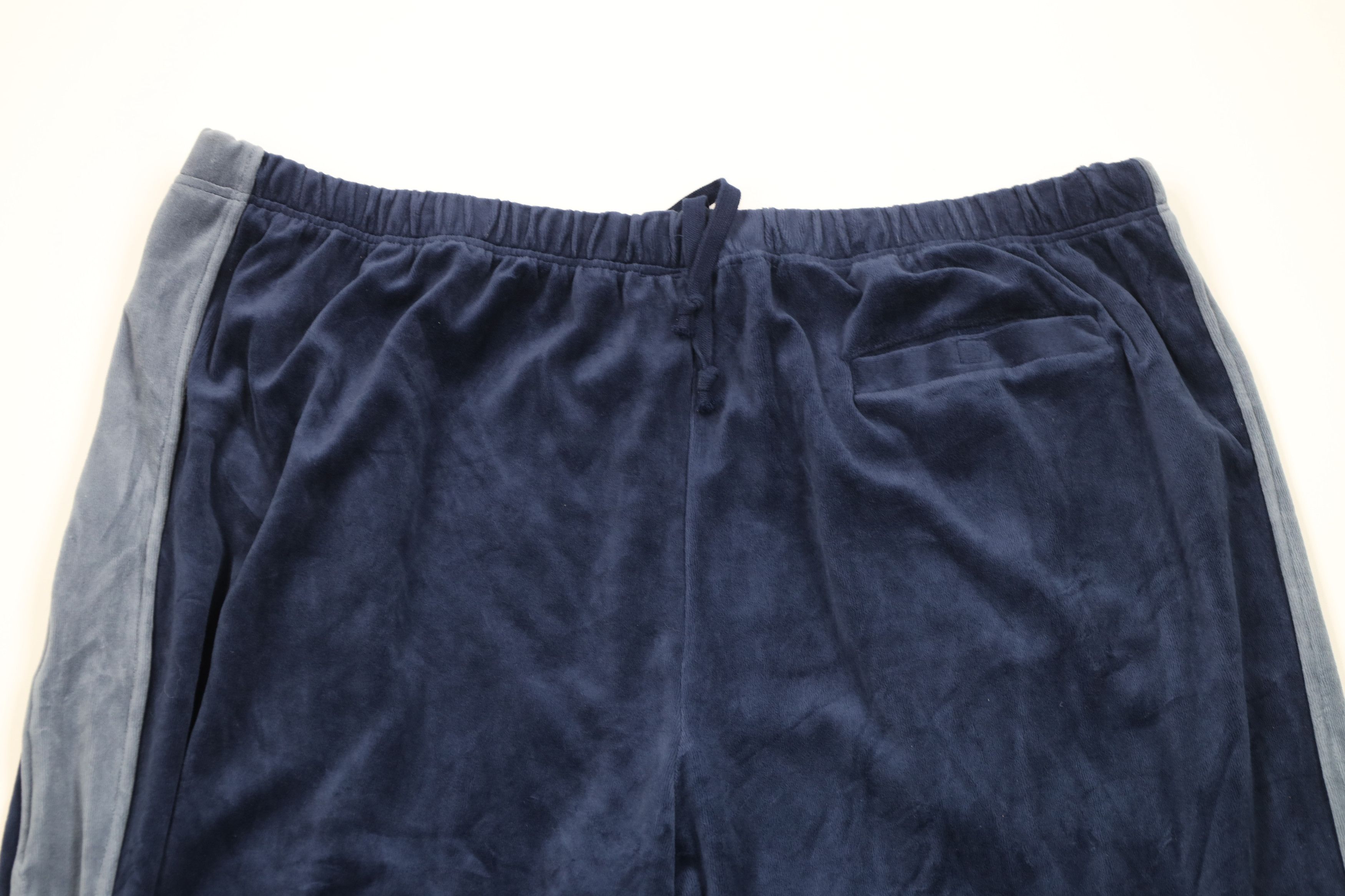 Vintage Vintage 90s Y2K Streetwear Block Wide Leg Velour Pants Blue Size US 44 / EU 60 - 9 Thumbnail