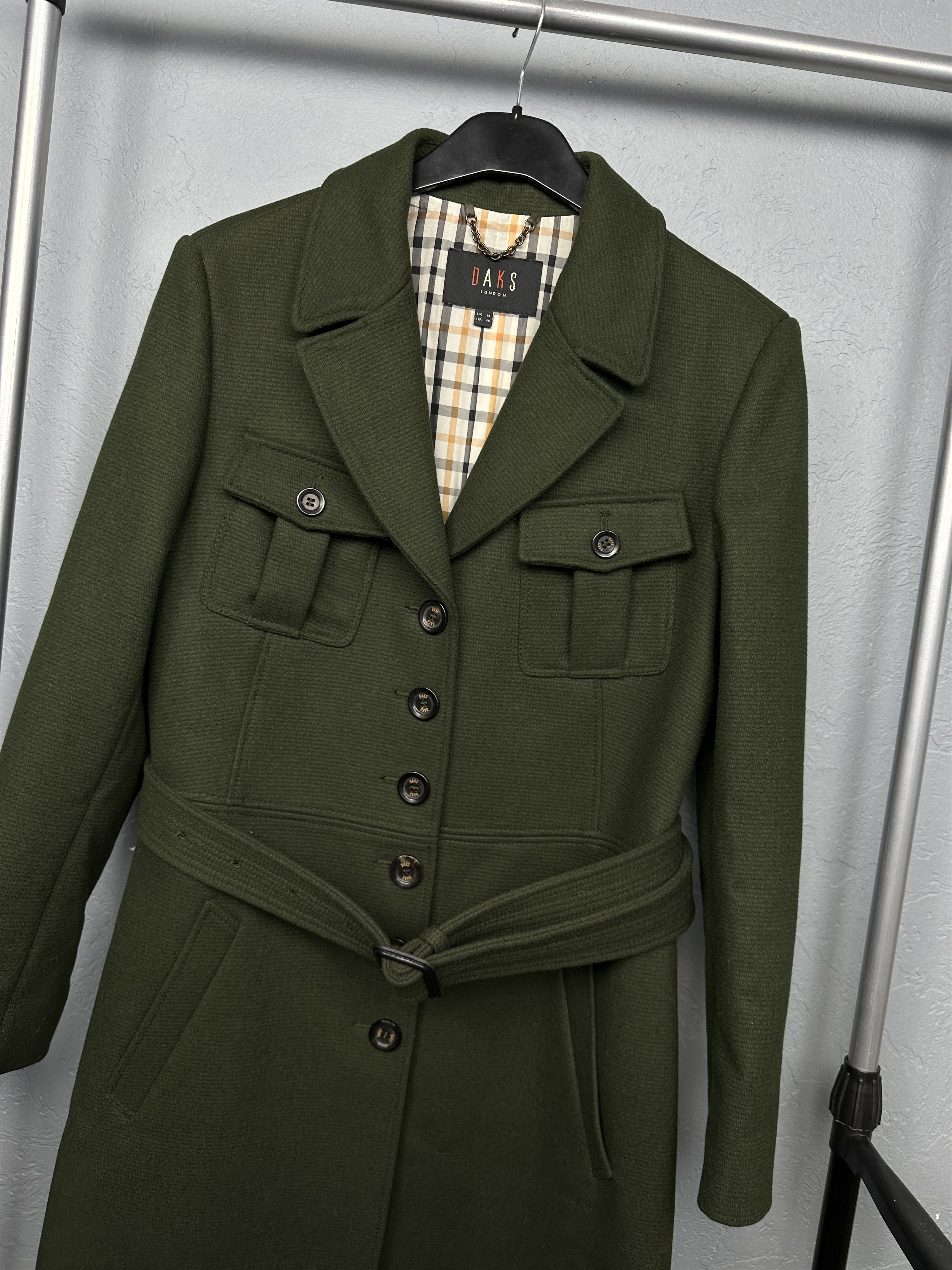 DAKS Daks Vintage Womens Wool Coat Jacket Size L / US 10 / IT 46 - 2 Thumbnail