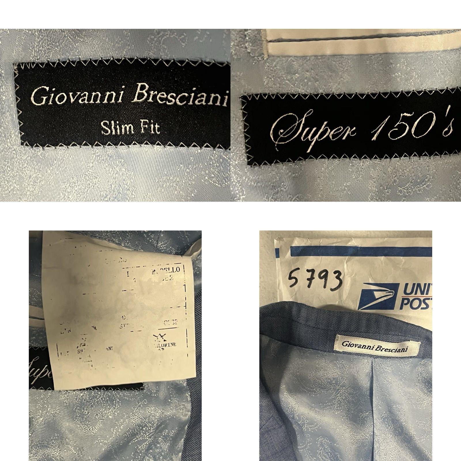 Vintage Giovanni Bresciani Super 150’s Blazer Jacket M Blue Plaid Slim Fit Men’s Regular Size See Pictures Jacket Mens Blue Super 150’s Size 40R - 8 Thumbnail