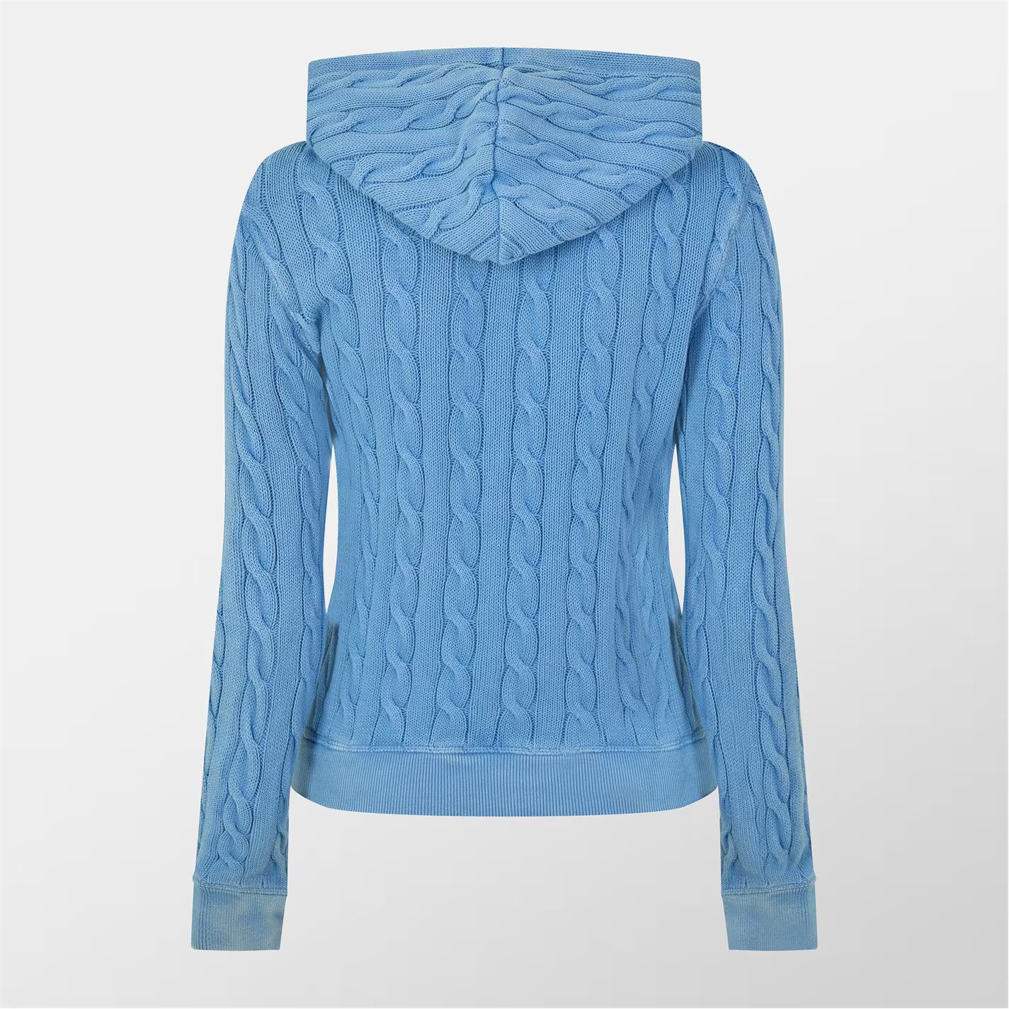 Polo Ralph Lauren o1g2r1mq0825 Cable Hooded Sweater in Blue Size M / US 6-8 / IT 42-44 - 2 Thumbnail
