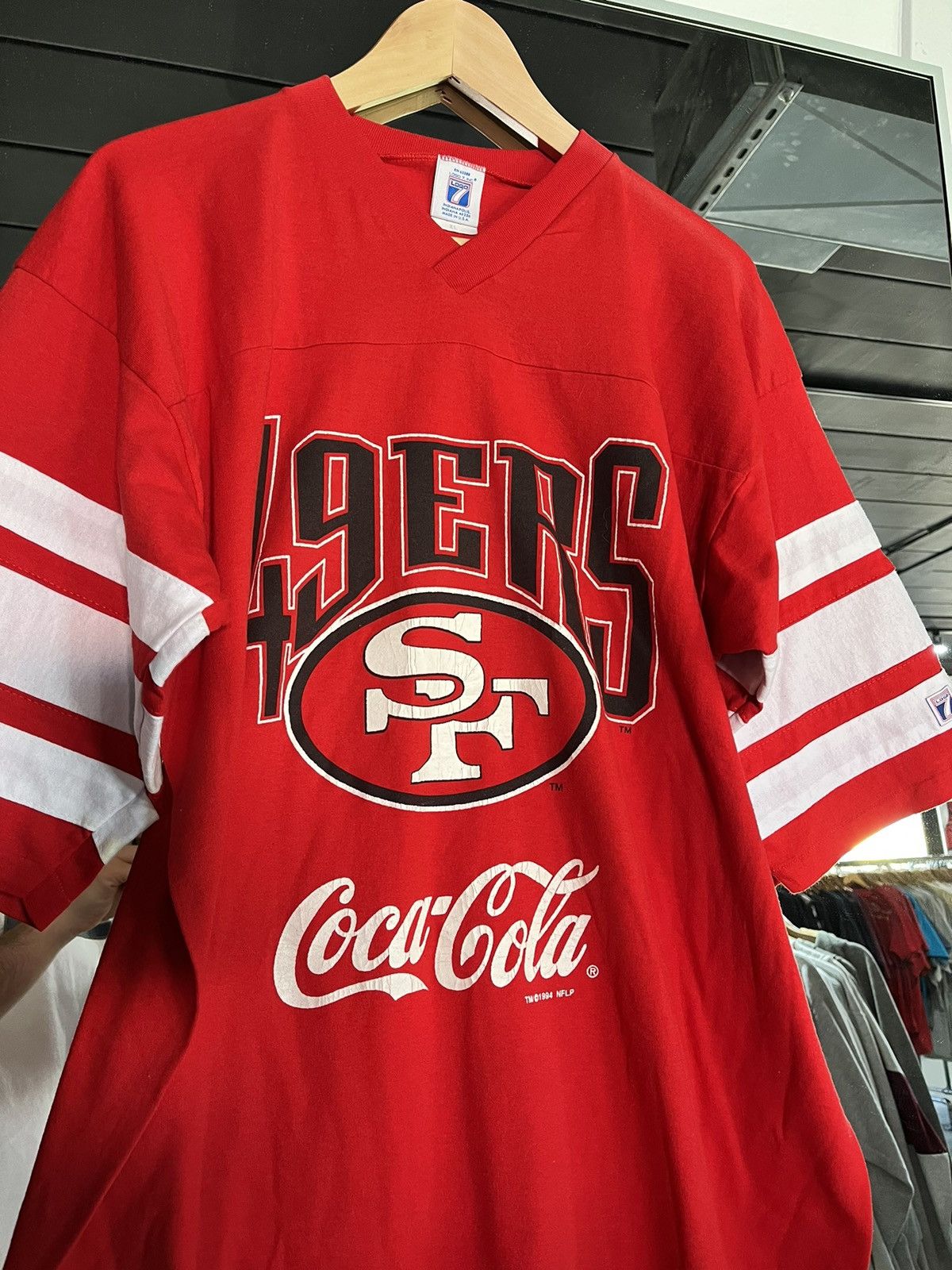 Vintage VTG 1980s San Francisco 49ers Logo 7 Striped Sleeve T-Shirt ...