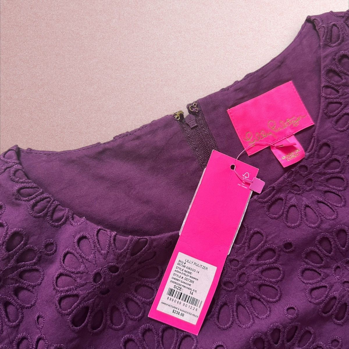 Lilly Pulitzer Lily Pulitzer Aisha Eyelet Romper size 14 Size XL / US 12-14 / IT 48-50 - 4 Thumbnail