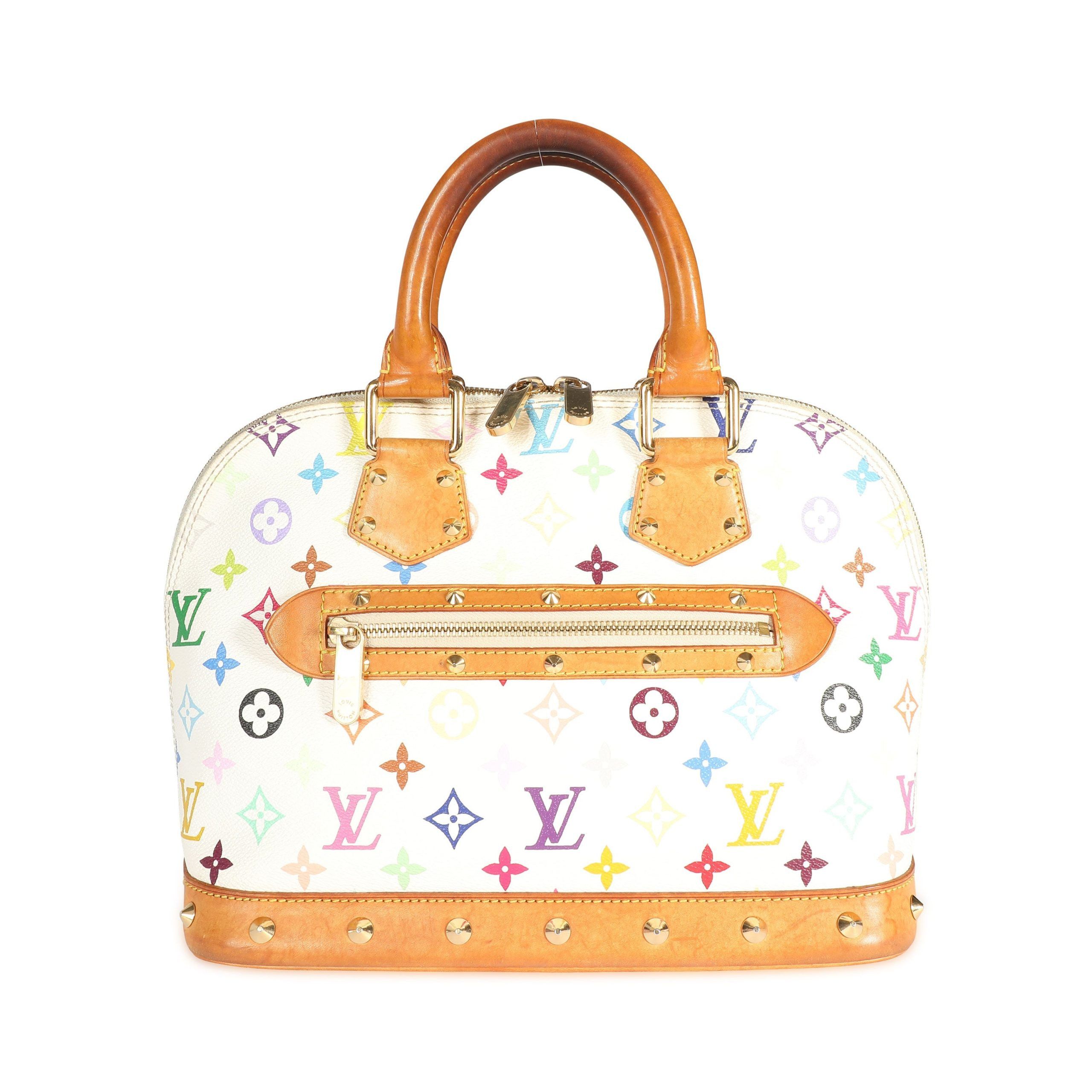 Louis Vuitton x Takashi Murakami White Monogram Multicolore Alma PM