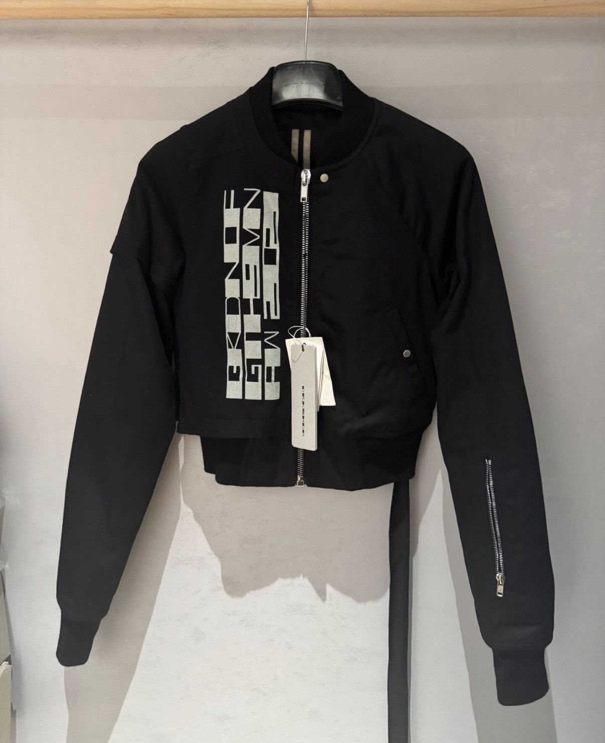 Rick Owens Rick Owens DRKSHDW FW21 Cropped Bomber Jacket Size US XS / EU 42 / 0 - 1 Thumbnail