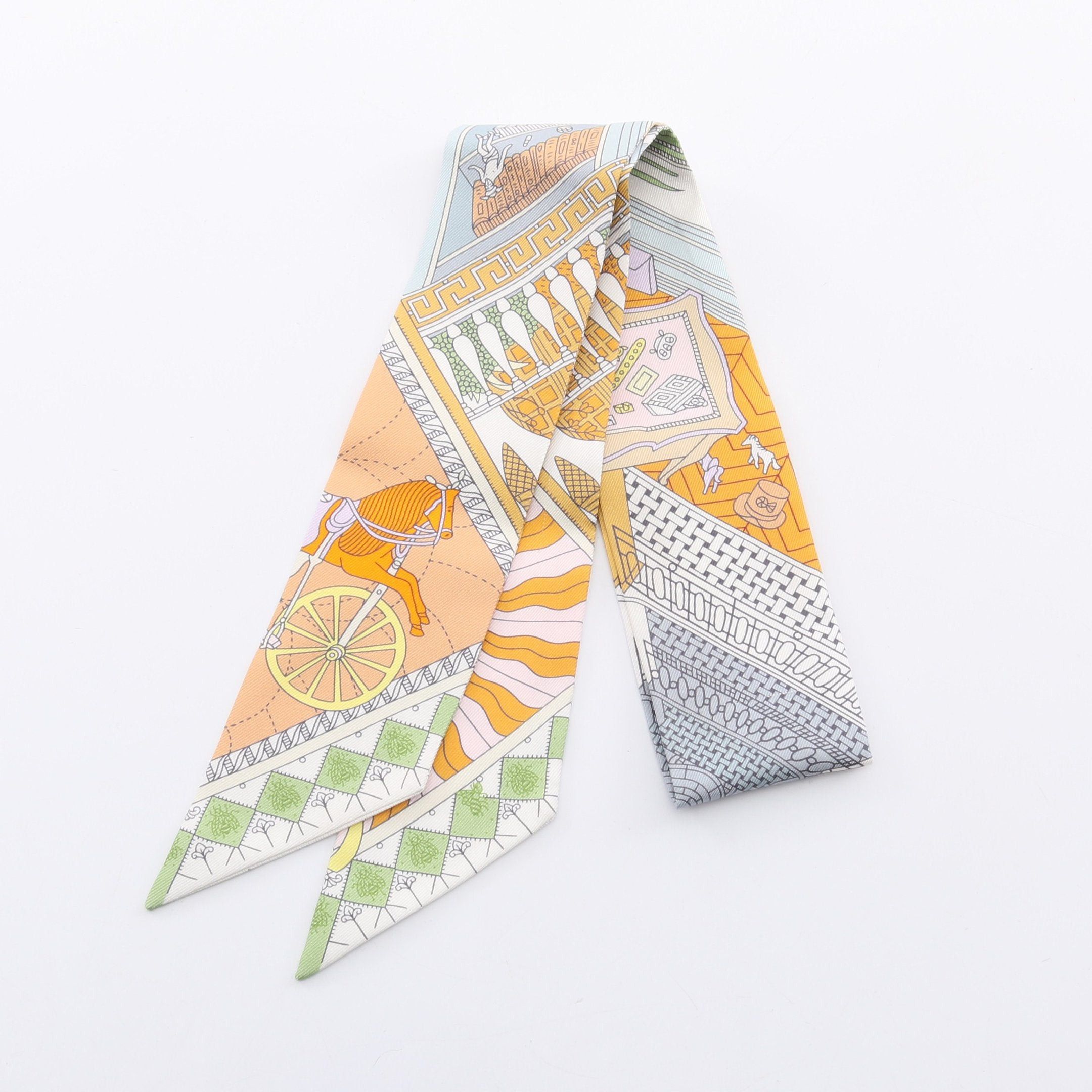 Hermes Hermes Twilly Objets De Curiosite Ribbon Scarf Silk Multicolor Size ONE SIZE - 1 Thumbnail