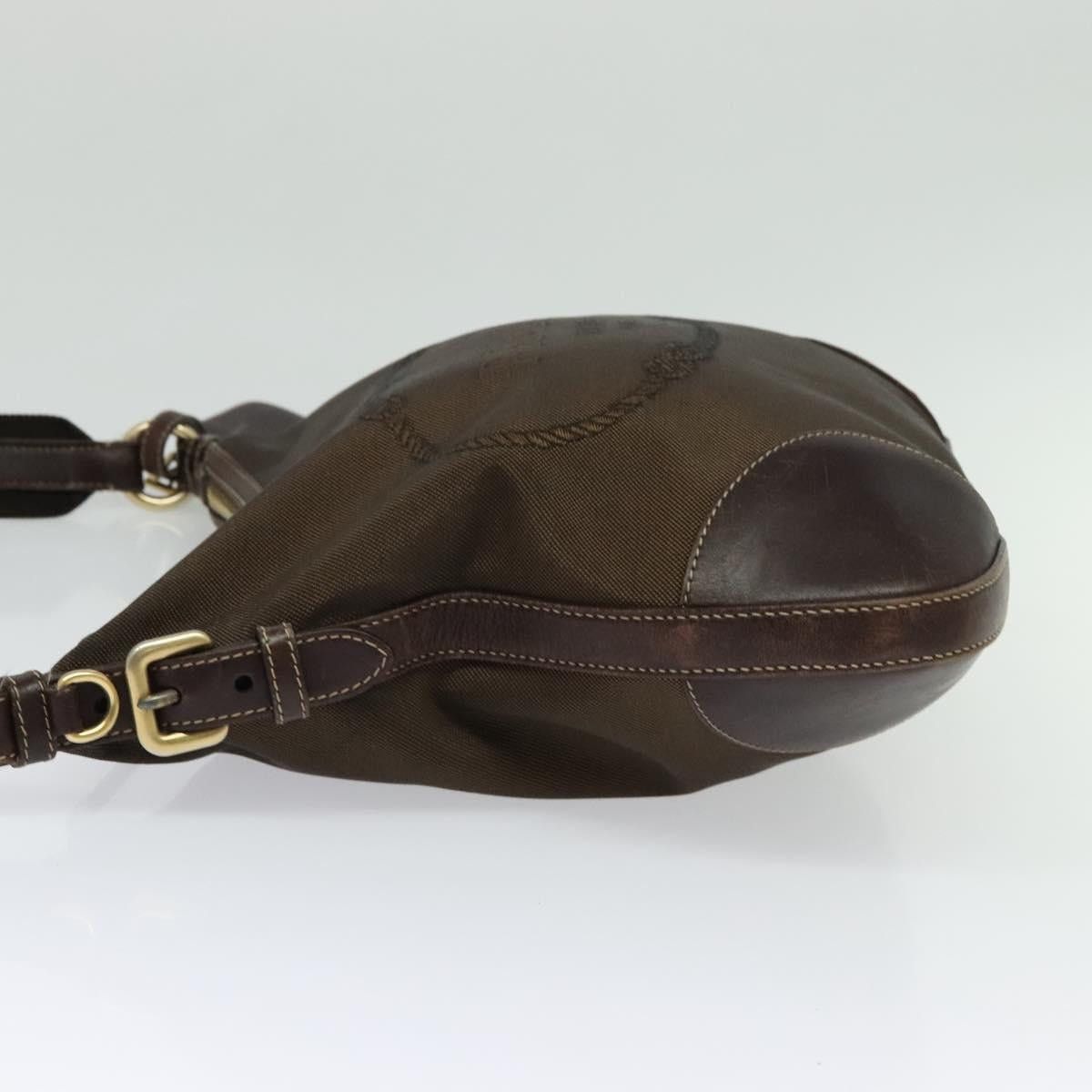 Prada PRADA Shoulder Bag Canvas Brown Gold Size ONE SIZE - 4 Thumbnail