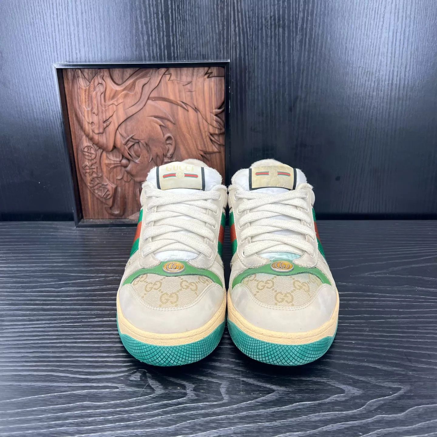 Gucci Gucci Dirty Sneakers Gray-Green US7/EU41 Size US 8 / EU 41 - 7 Thumbnail