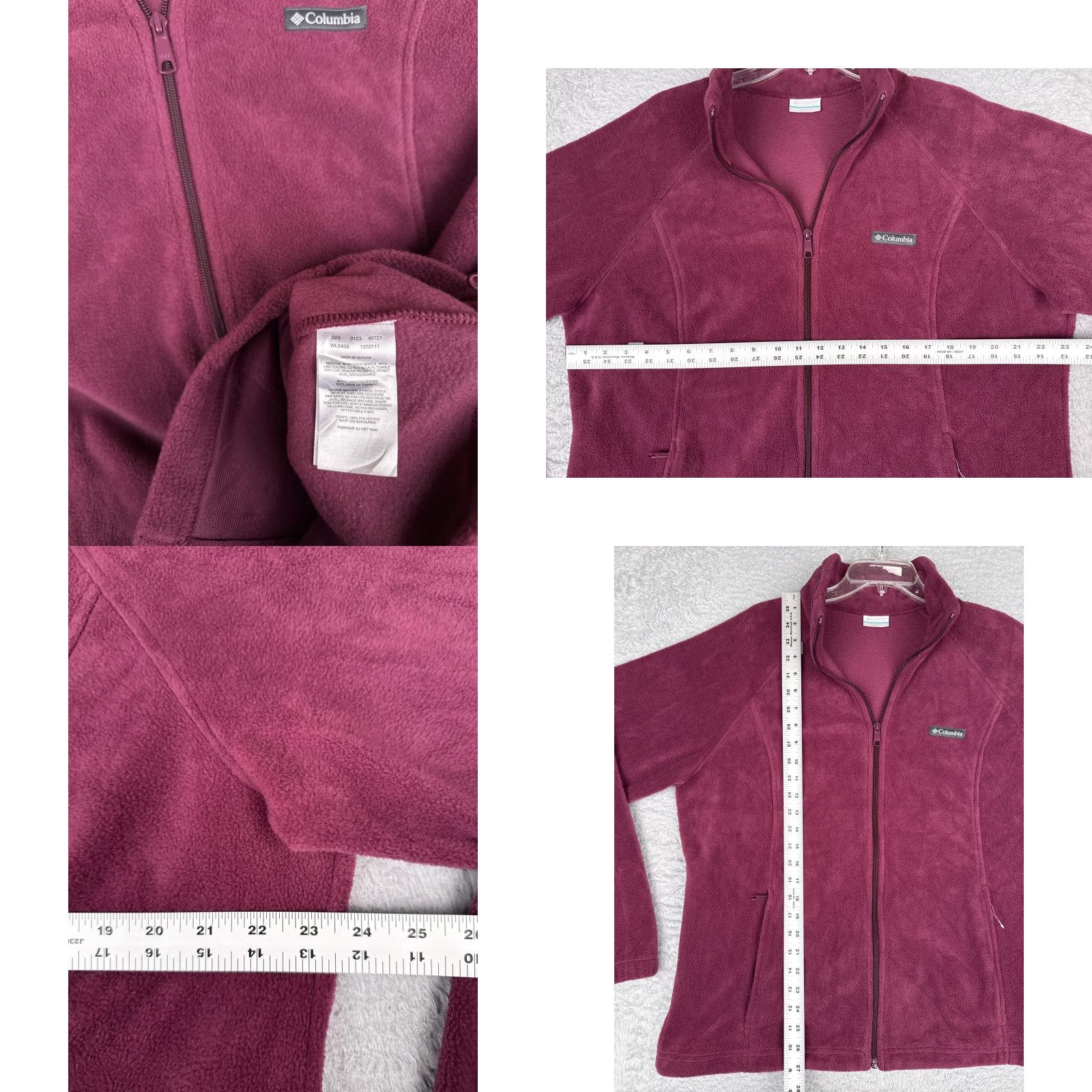 Pinko Columbia Jacket Womens XXL Pink Fleece Full Zip Pockets Outdoor Hiking Warm Size XXL / US 16-18 / IT 52-54 - 8 Thumbnail